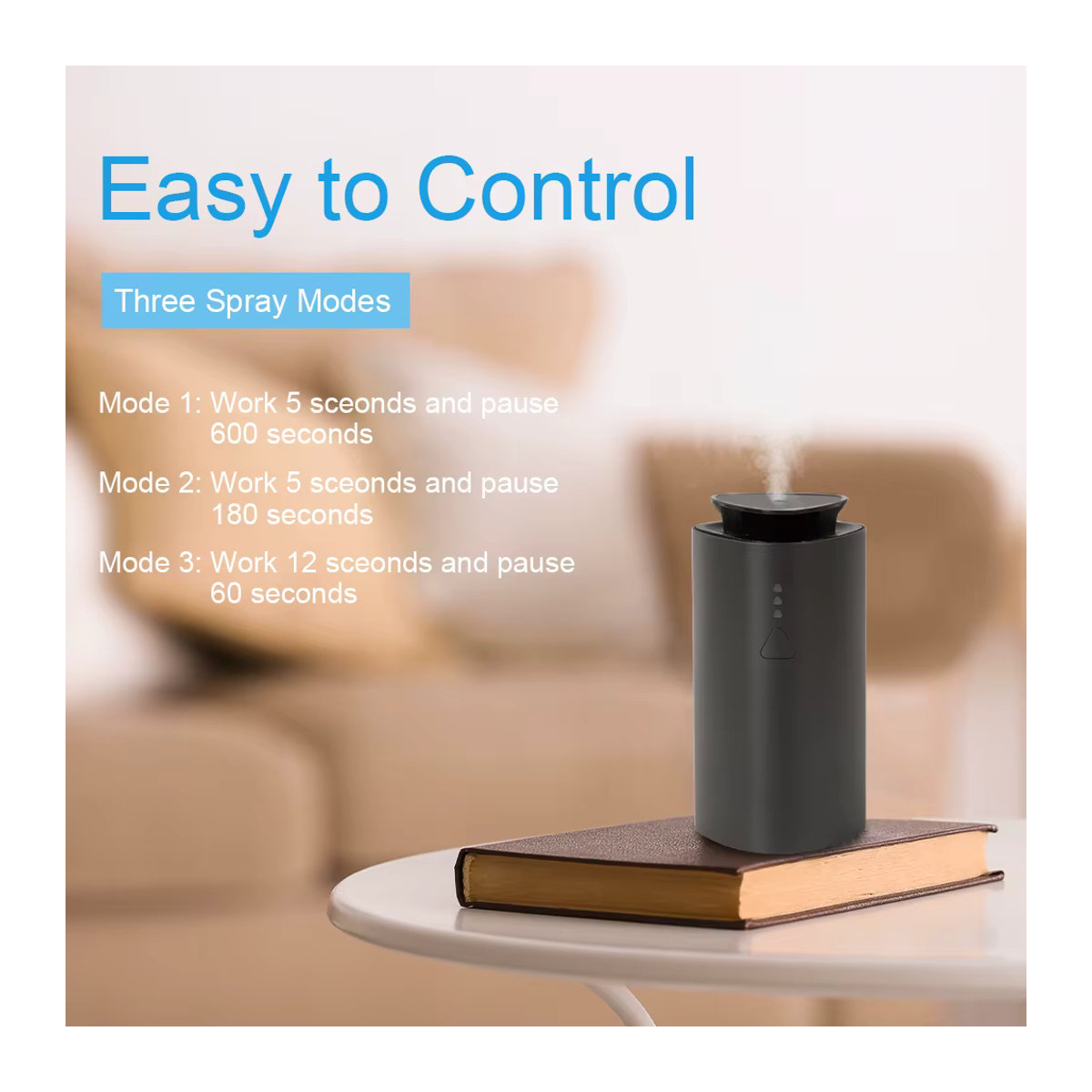 Namaste Aroma Diffuser Luftbefeuchter für Auto und Zuhause in Schwarz mit USB-Anschluss und Dual-Modi zur Aromatisierung mit Duftöl - Bild 3