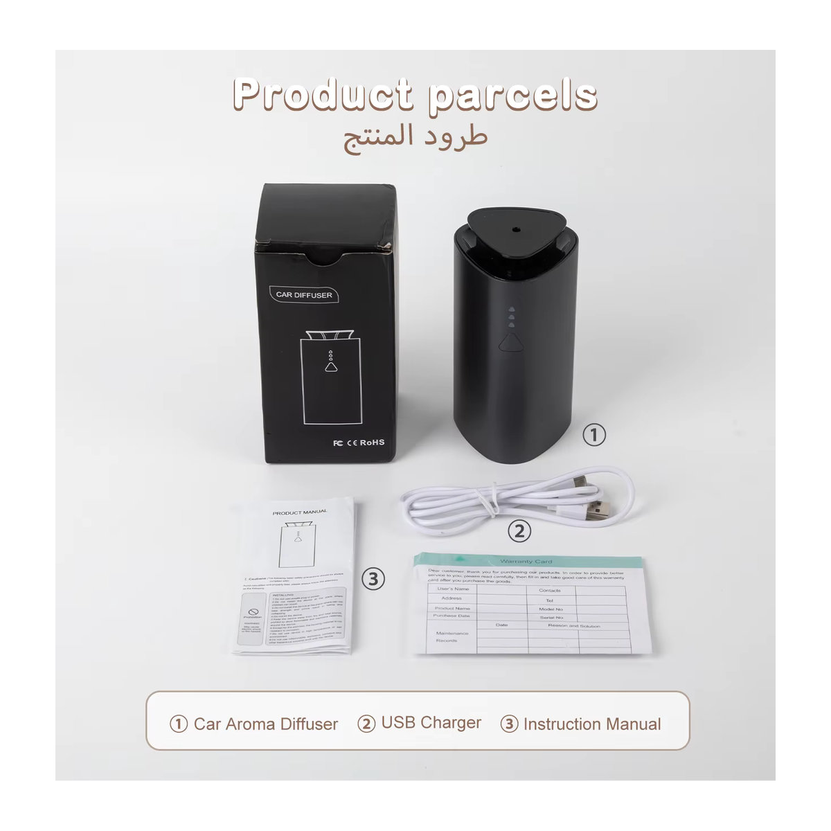 Namaste Aroma Diffuser Luftbefeuchter für Auto und Zuhause in Schwarz mit USB-Anschluss und Dual-Modi zur Aromatisierung mit Duftöl - Bild 4