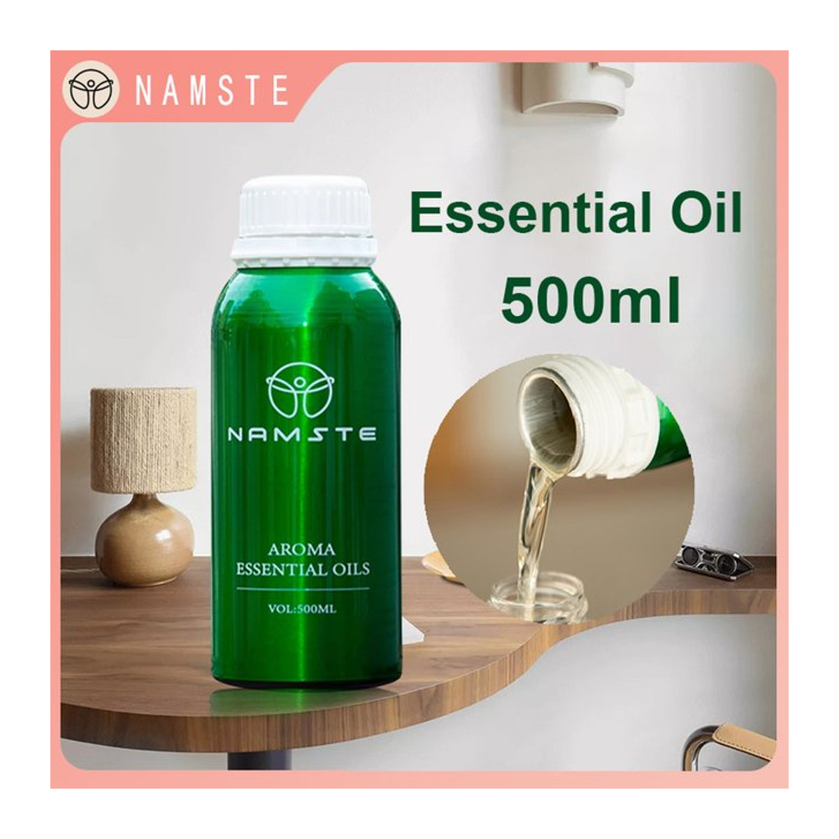 NAMASTE Elektrischer Diffusor aus Glas in Grün mit 500 ml Fassungsvermögen für ätherische Öle und Raumduft - Bild 1