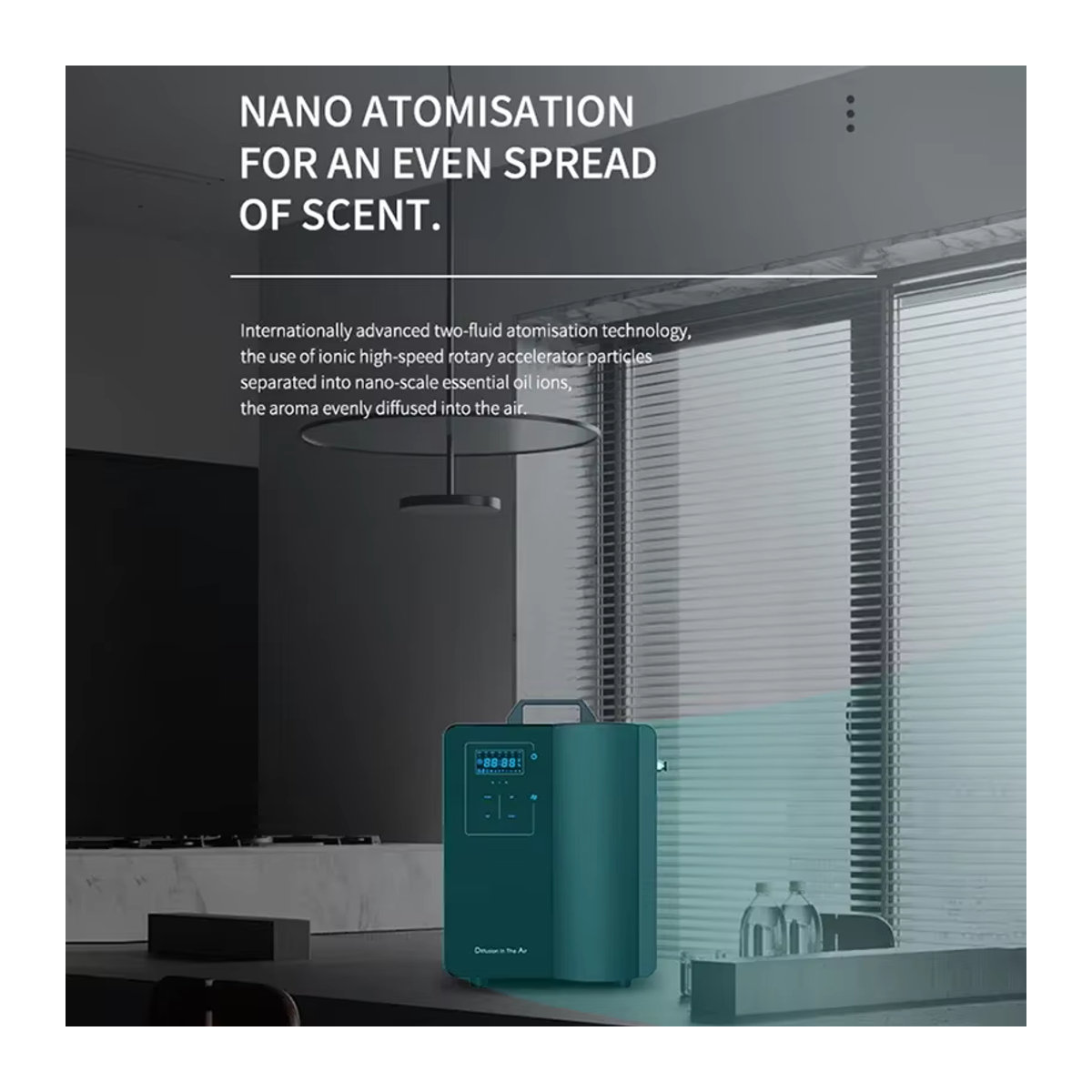 NAMSTE Elektrischer Aromadiffusor für Hotels und Gewerbe mit Doppeldüsen, Kommerzieller Aromatherapie-Zerstäuber für bis zu 10000m³, Weiß oder Schwarz - Bild 4