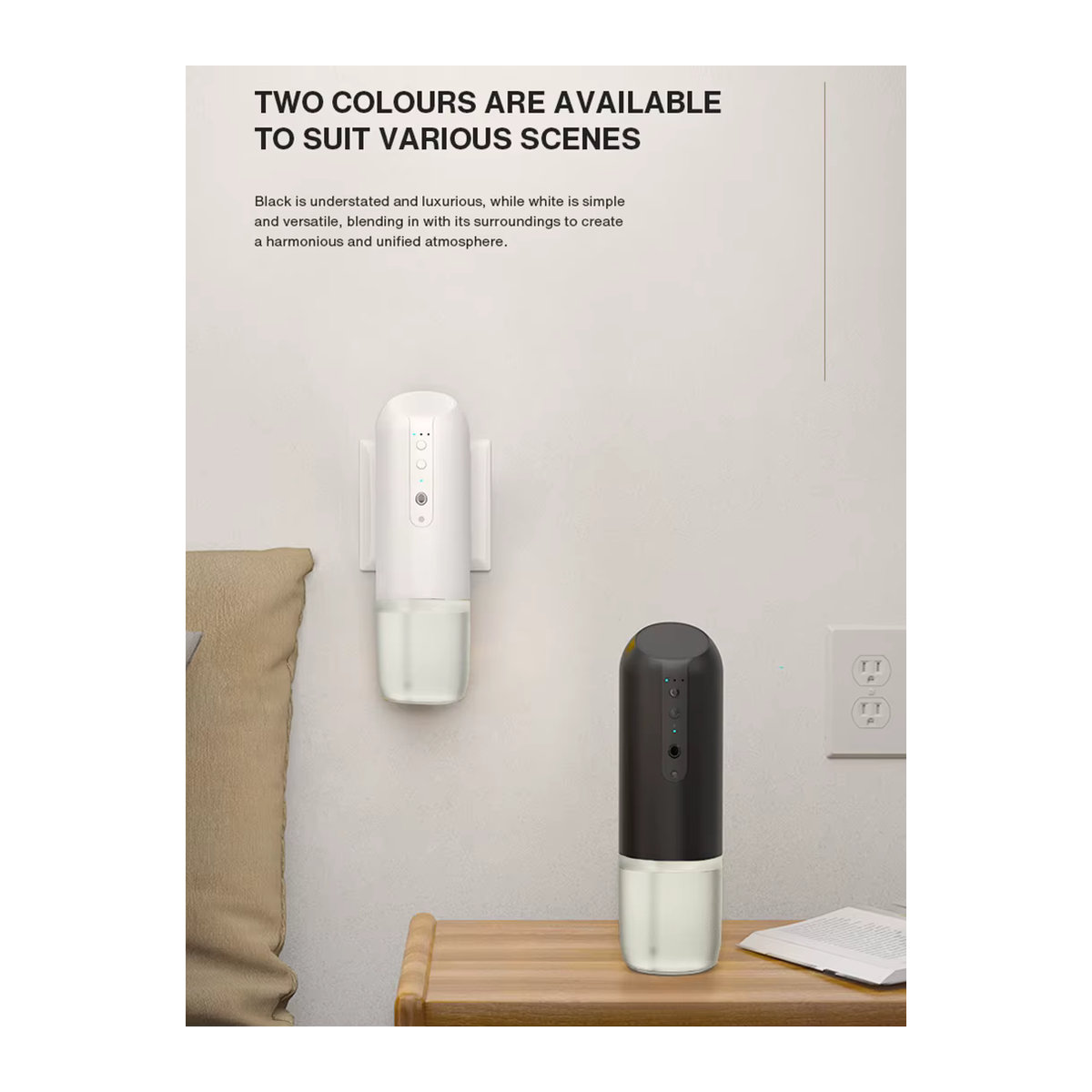 NAMSTE Wandsteckdosen-Aroma-Diffusor mit Smart-Bluetooth-Steuerung und automatischer Sprühfunktion, Duftspender in Schwarz - Bild 5