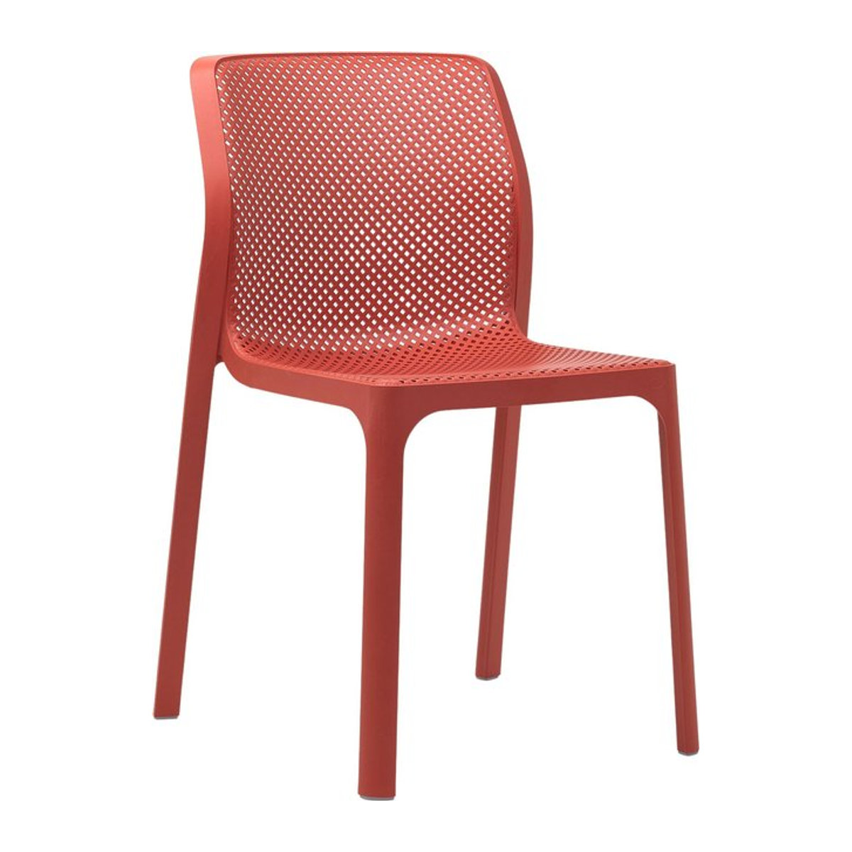 Nardi Bit Stapelstuhl aus Kunststoff in Orange und Rot - Bild 1