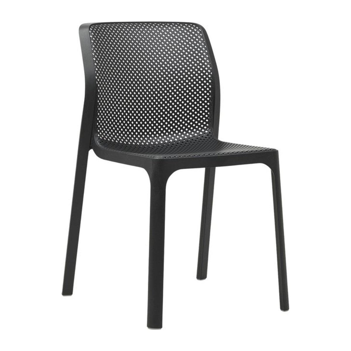 Nardi Bit Stapelstuhl aus Kunststoff in Schwarz - Bild 1