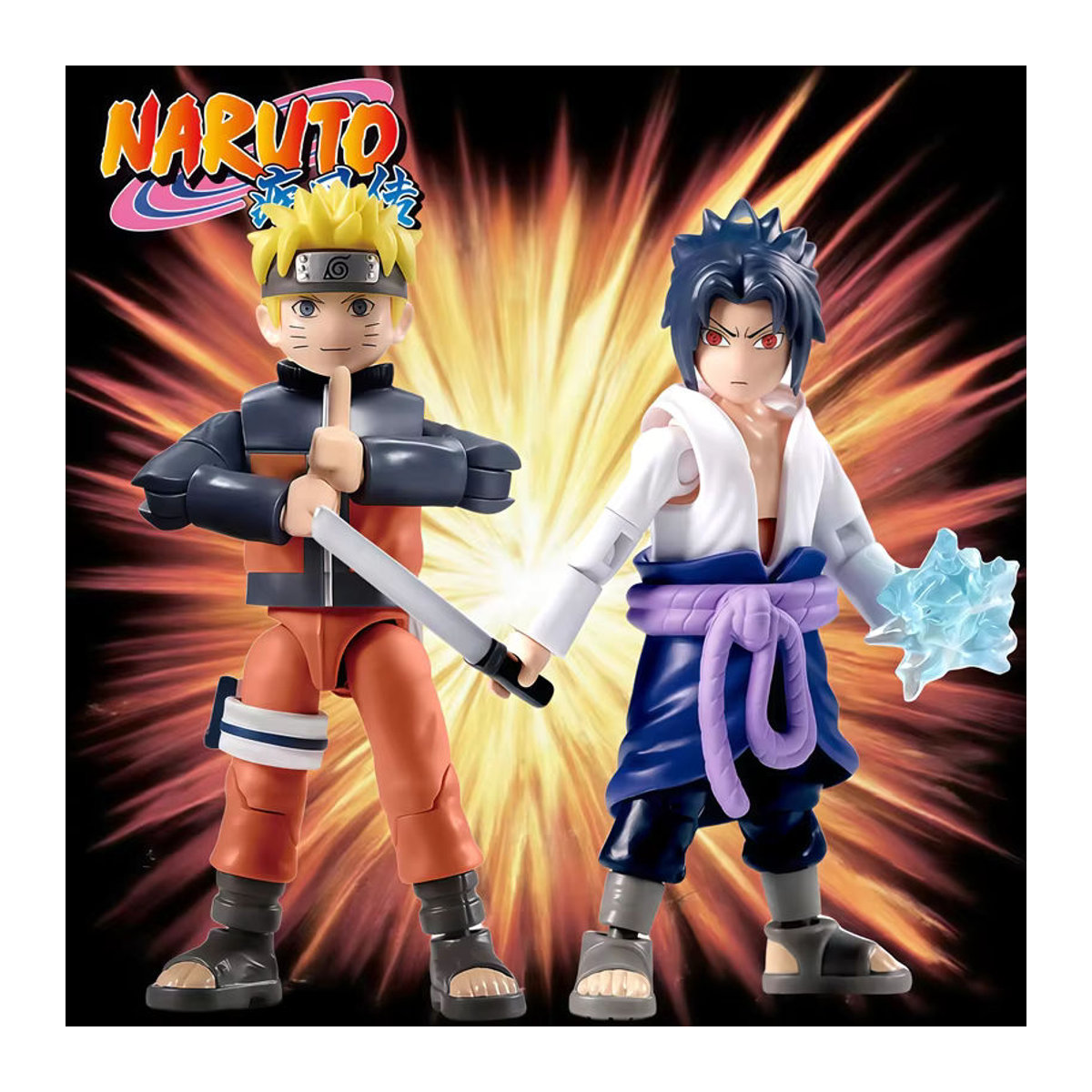 Naru Acchion Anime Figuren Blind Box Set mit Naruto, Sasuke, Itachi und Gaara aus Kunststoff, mehrfarbig - Bild 5