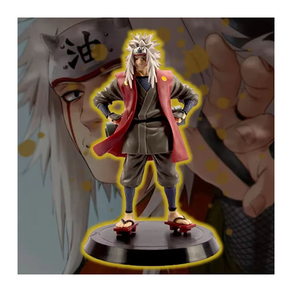 Naruto Shippuden Jiraiya Anime Figur aus PVC, stehend, Höhe: 19 cm, mehrfarbig - Bild 2
