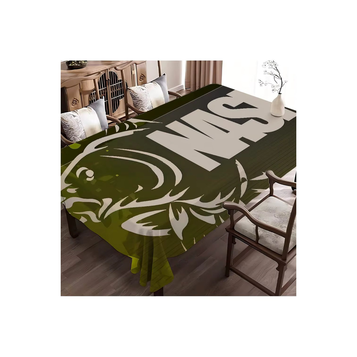 Nash Fishing wasserdichte und ölbeständige Tischdecke mit Logo in Grün - Bild 7