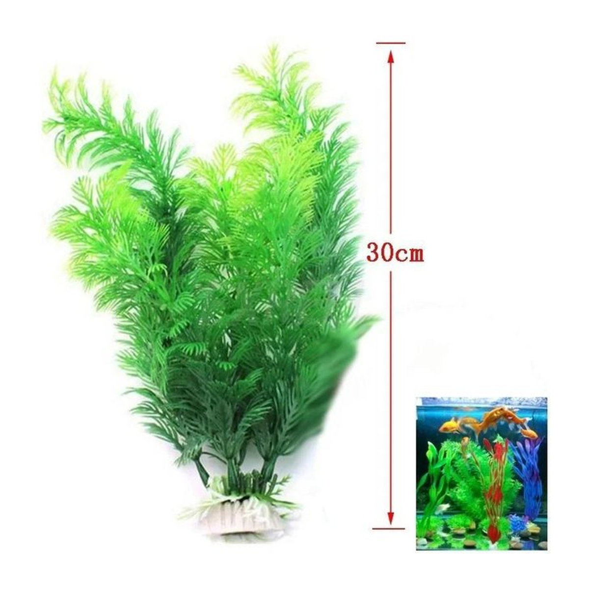 NATAWA Kunstpflanze für dein Aquarium in Grün aus Kunststoff - Bild 1
