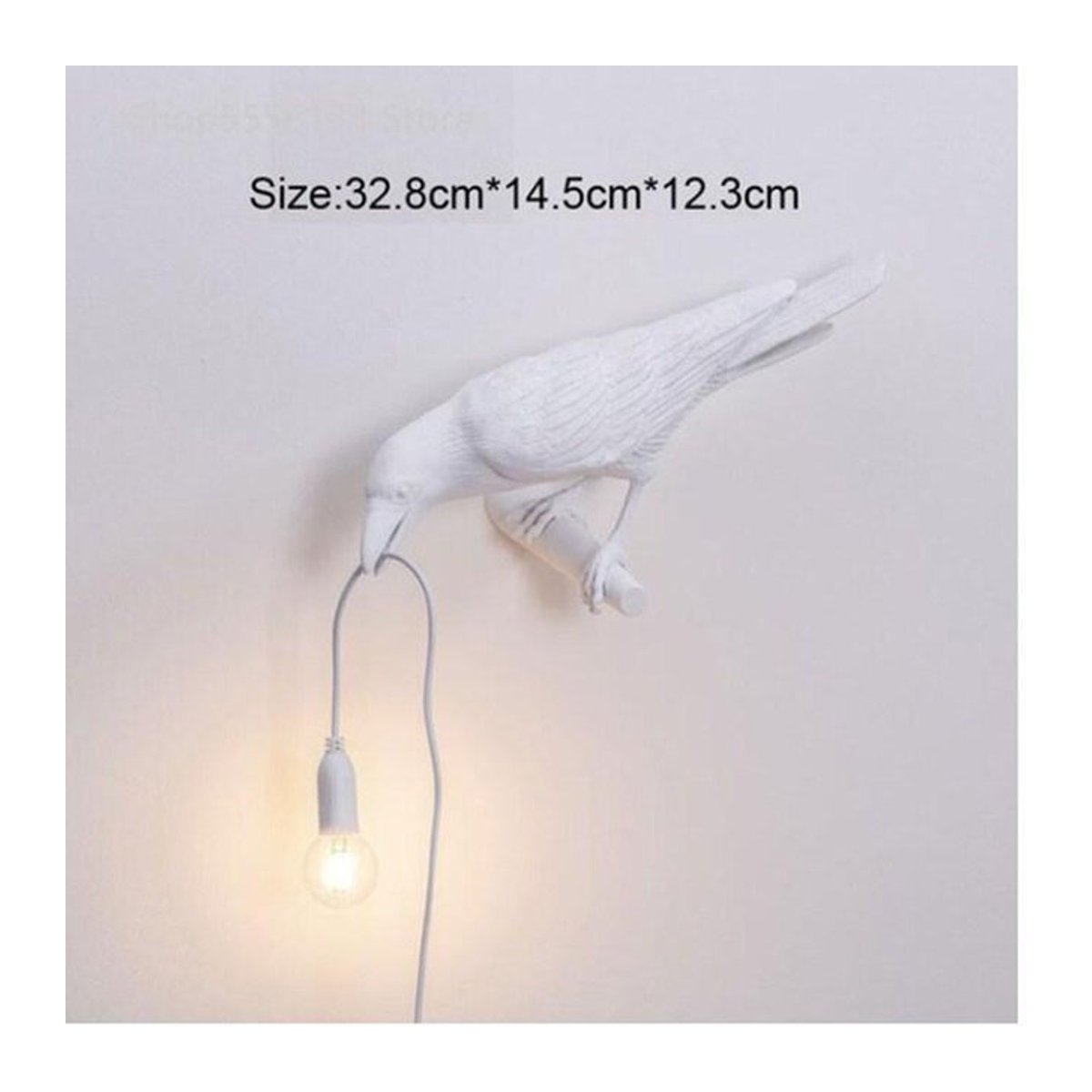 NATAWA Moderne Vogel-Tischlampe aus Kunstharz in Weiß für Wohnzimmer und Schlafzimmer - Bild 1