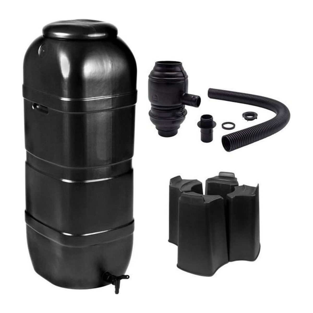 NATURE NATURE Wassersammelset 100 Liter in Säulenform, UV-beständig, Schwarz - Bild 1