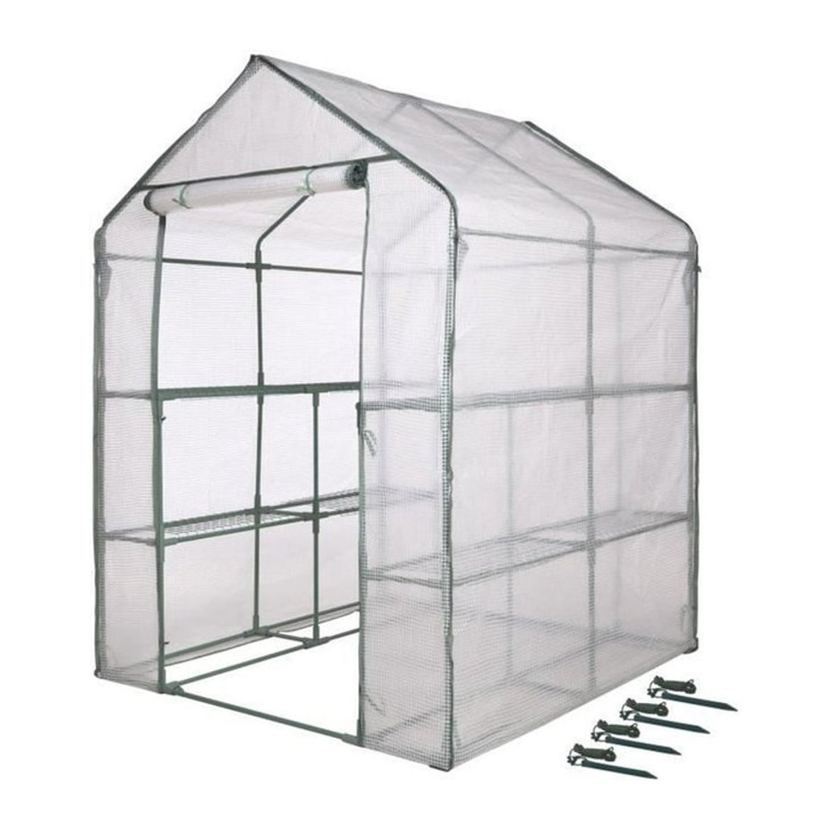NATURE Naturgarten-Gewächshaus aus Polycarbonat, Höhe: 195 cm, Breite: 143 cm, Tiefe: 143 cm - Bild 1