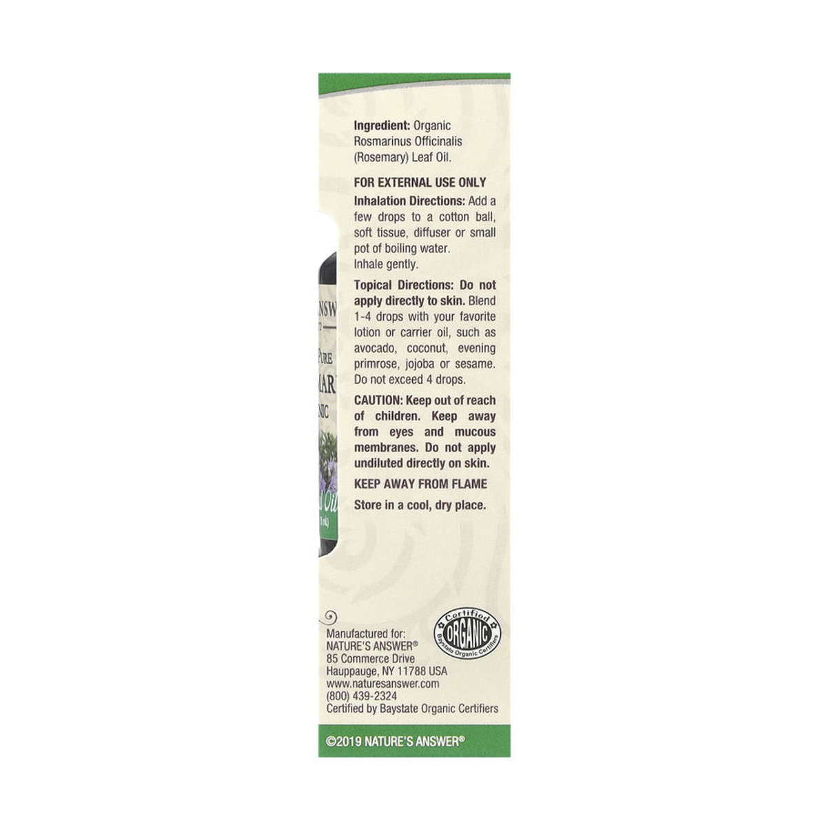 Nature's Answer Bio Rosmarin Ätherisches Öl 100% Rein 15 ml - Bild 2