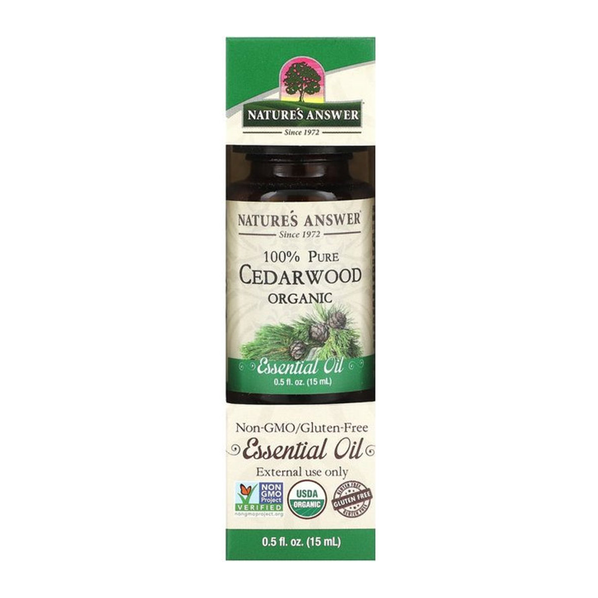 Nature's Answer Bio Zedernholz ätherisches Öl, 15 ml, braunes Glas - Bild 1