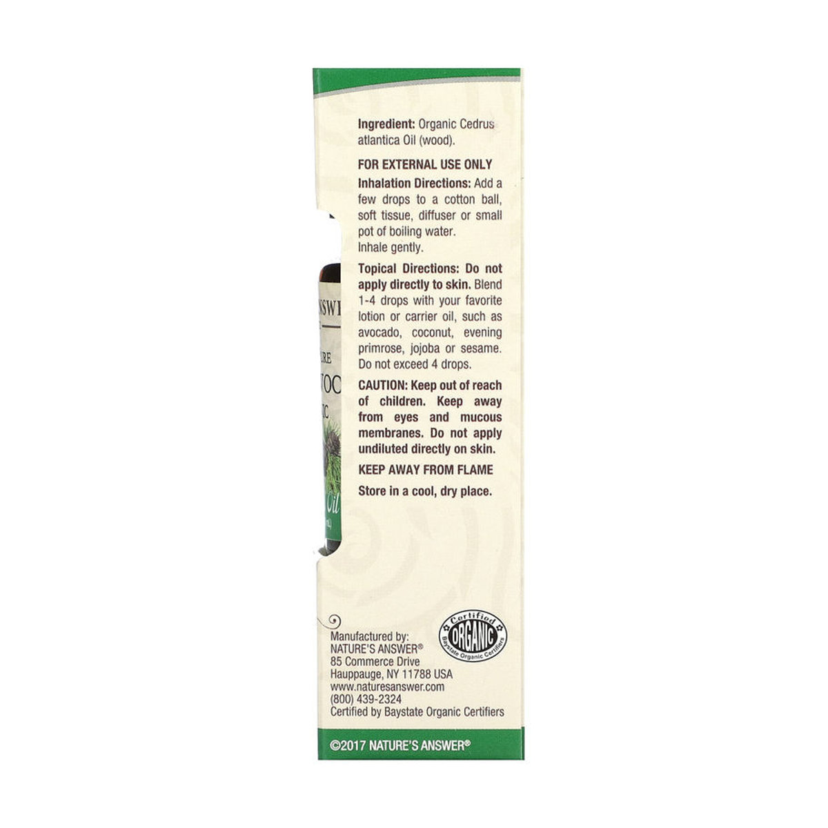 Nature's Answer Bio Zedernholz ätherisches Öl, 15 ml, braunes Glas - Bild 2