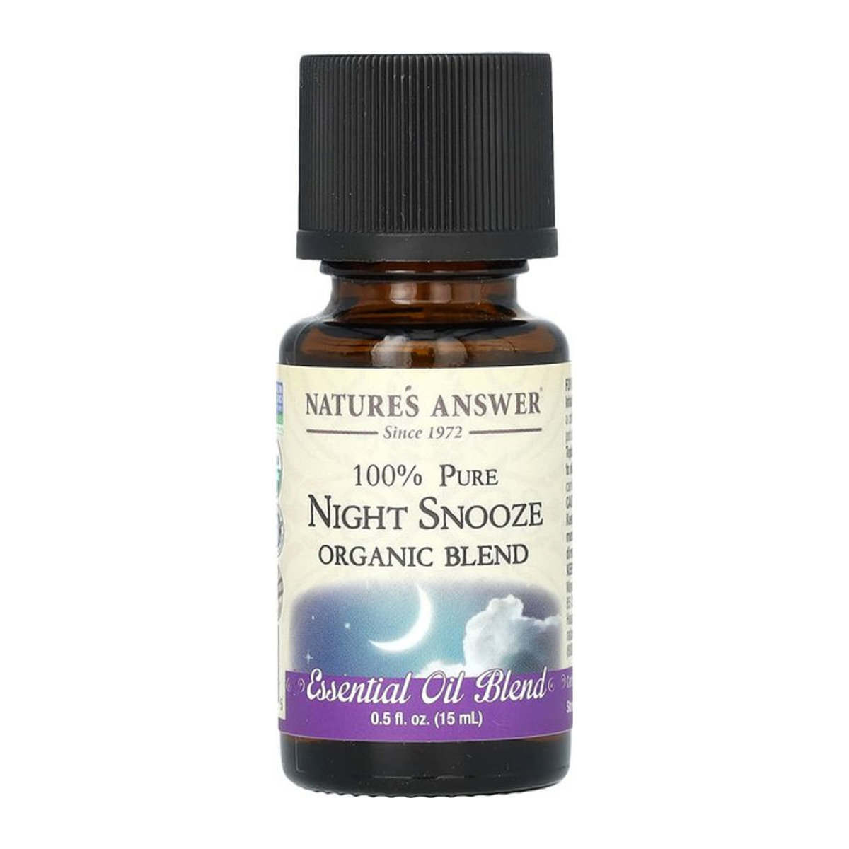 Nature's Answer Organic Blend Essential Oils Night Snooze in der braunen Glasflasche, 15 ml - Bild 1