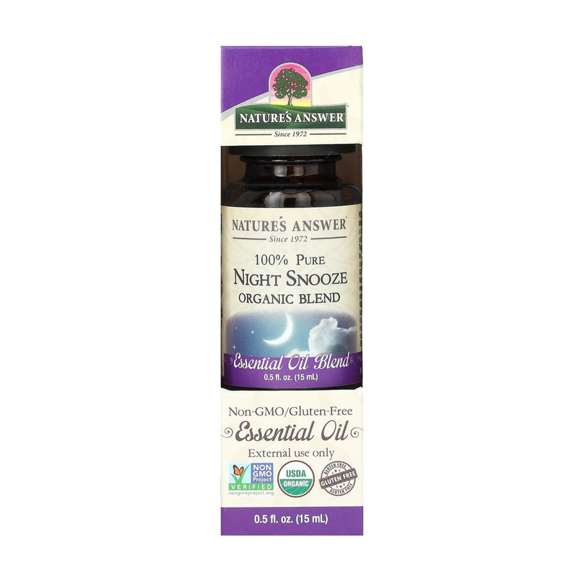 Nature's Answer Organic Blend Essential Oils Night Snooze in der braunen Glasflasche, 15 ml - Bild 2