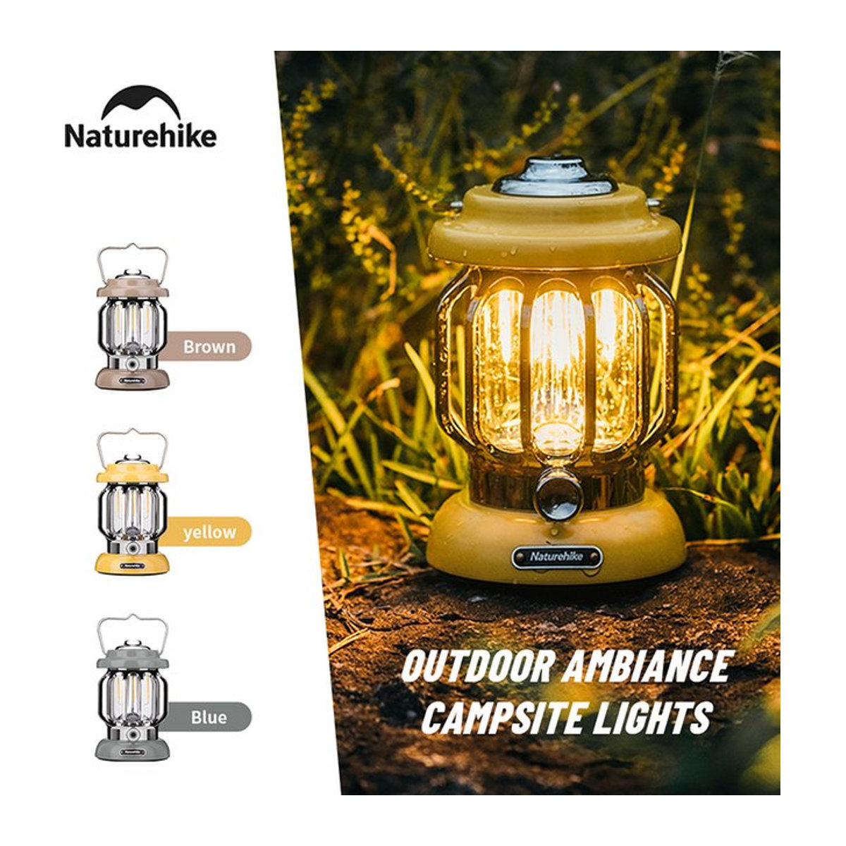 Naturehike Ambient-Camping-Laterne Retro LED-Außenlampe wasserdicht und ultraleicht zum Aufhängen für Wandern und Reisen - Bild 1