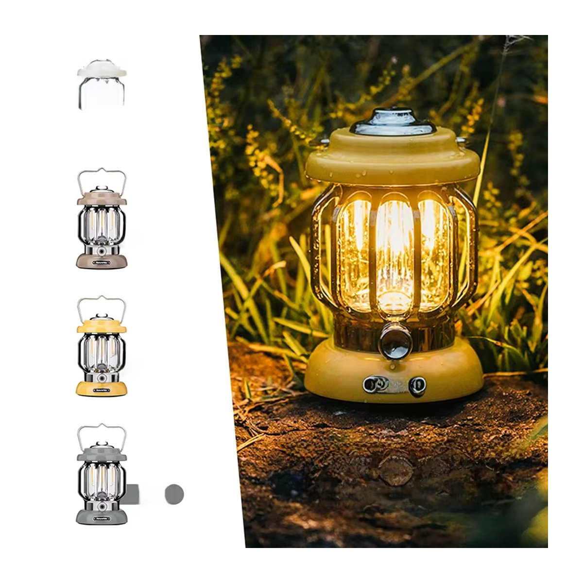 Naturehike Ambient-Camping-Laterne Retro LED-Außenlampe wasserdicht und ultraleicht zum Aufhängen für Wandern und Reisen - Bild 7