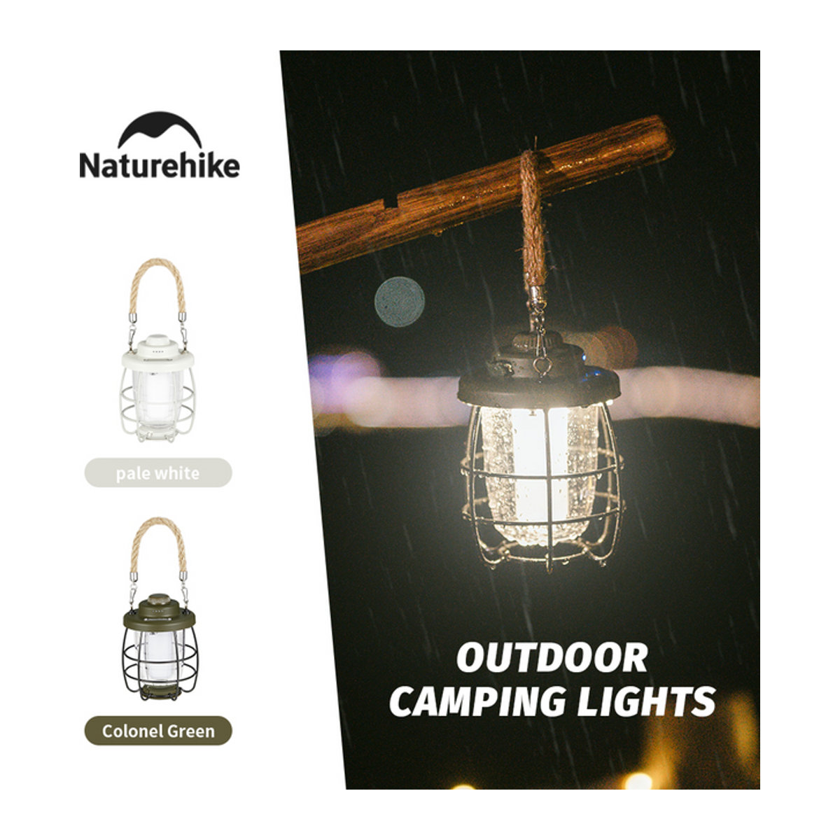 Naturehike Camping Laterne Retro USB Ladbar IPX4 Wasserdicht Ultraleicht für Wandern und Picknick - Bild 1