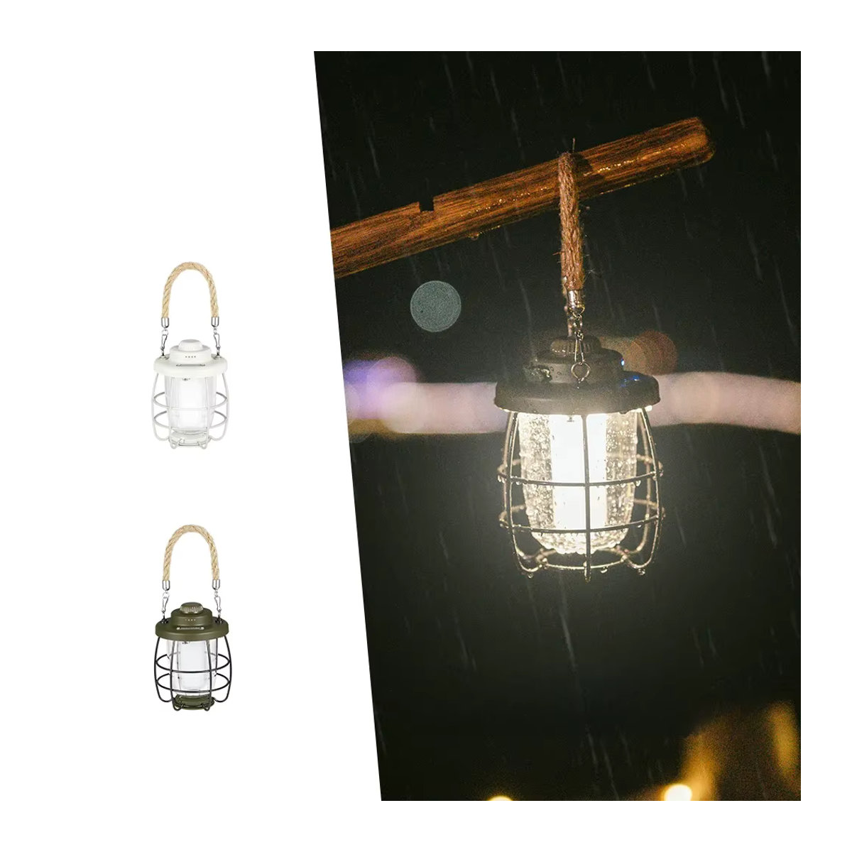 Naturehike Camping Laterne Retro USB Ladbar IPX4 Wasserdicht Ultraleicht für Wandern und Picknick - Bild 7