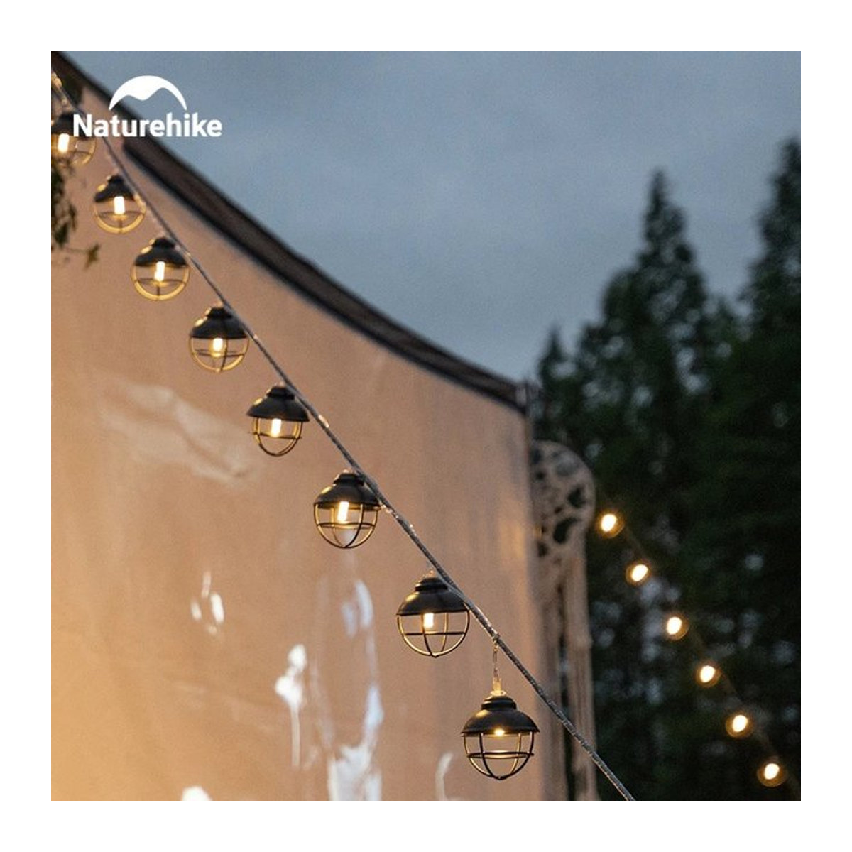 Naturehike Ultraleichte Hängende Zeltlampe für Outdoor und Camping mit 170 cm Lichtschlauch, Wasserdichtes Atmosphärelicht mit Batteriebetrieb - Bild 1