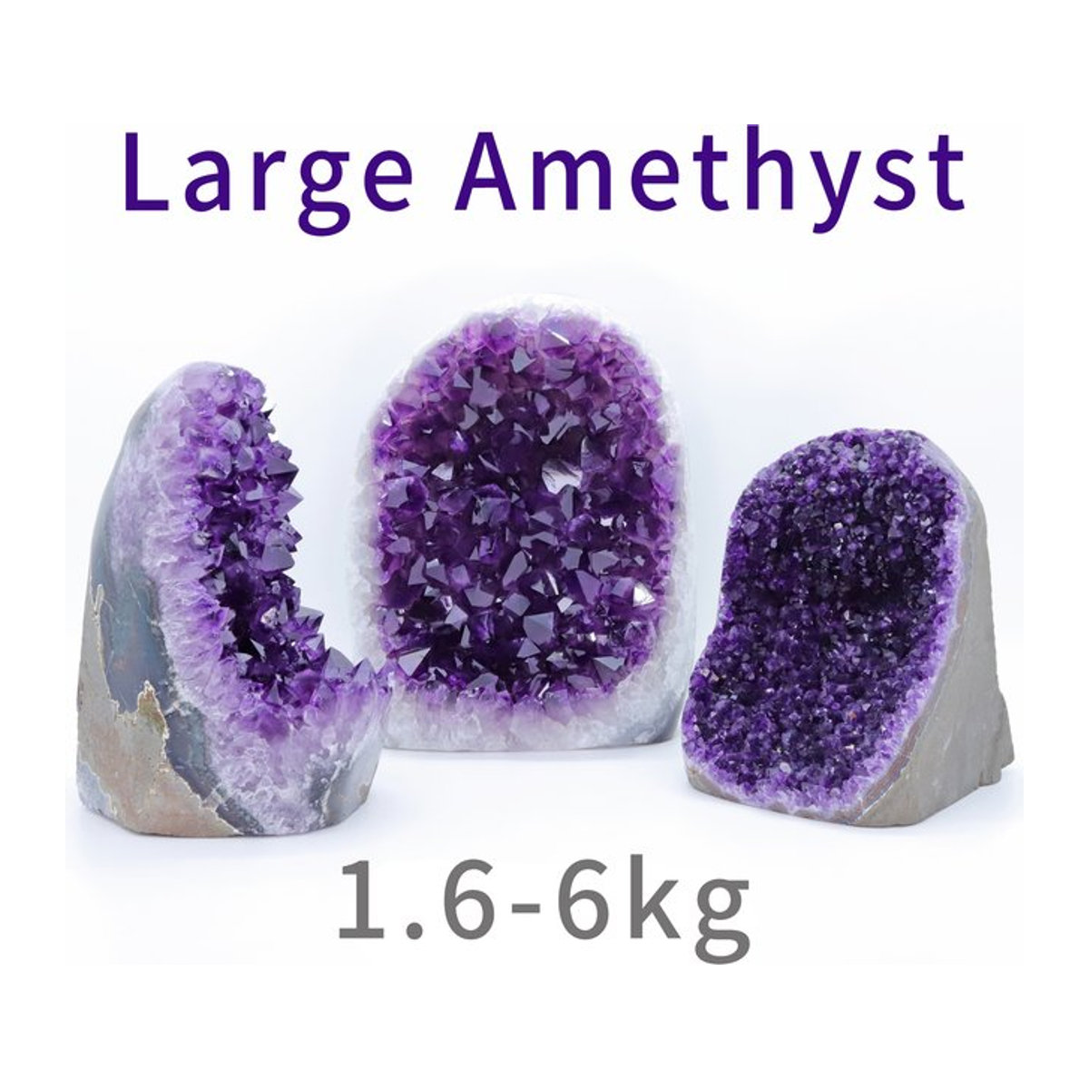 Natürliche Amethyst Geode als Kristallquarz-Cluster in Lila, 1,5-6 kg - Bild 1