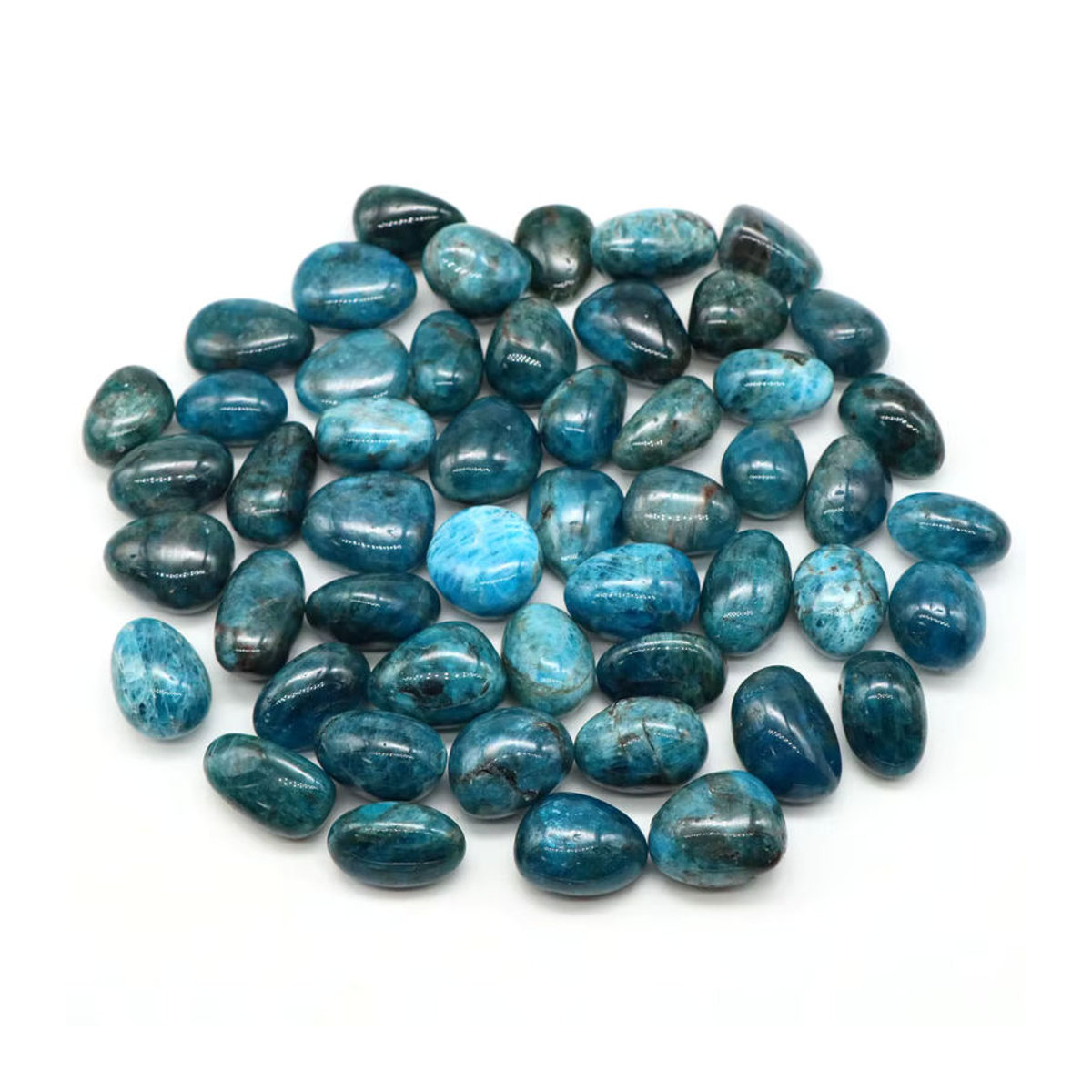 Natürliche blaue und lila Apatit-Quarzkristalle als Trommelsteine und Mineralproben zur Dekoration von Heim-Aquarien - Bild 6