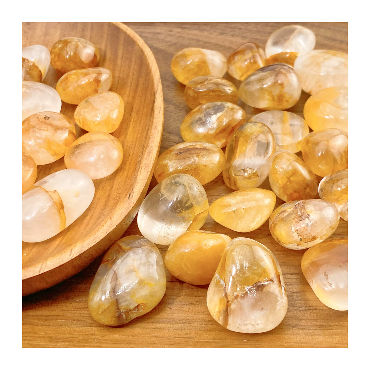 Natürliche Golden Healer Kristalle als Dekoration, gelbe Rohsteine in unregelmäßiger Form, 50 g - Bild 3