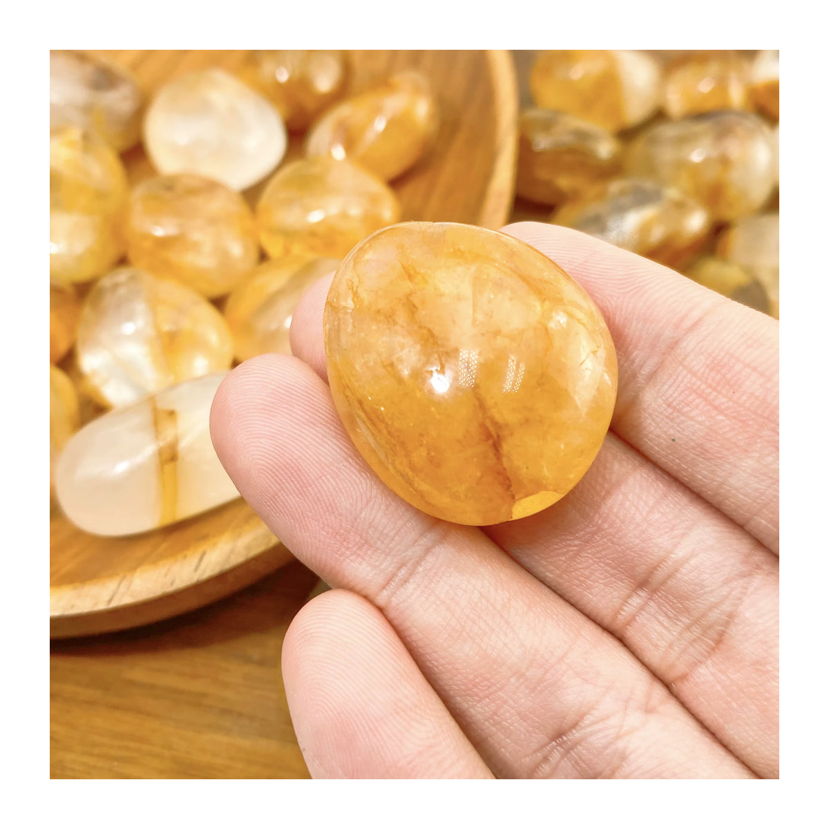 Natürliche Golden Healer Kristalle als Dekoration, gelbe Rohsteine in unregelmäßiger Form, 50 g - Bild 4