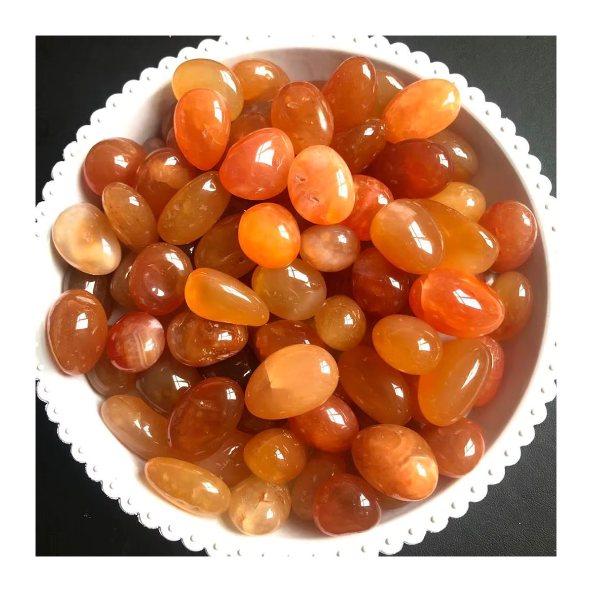 Natürliche Karneol Steine von Sisterstone in Orange als Achat Quarz Kristall zur Heilung und Entmagnetisierung - Bild 2