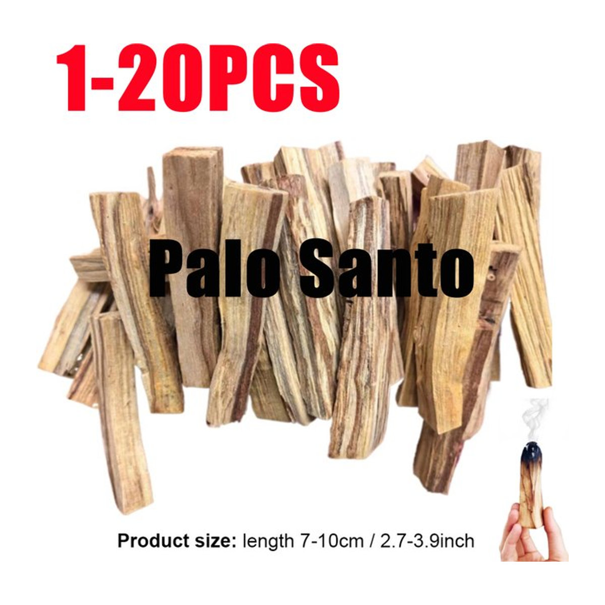 Natürliche Palo Santo Räucherstäbchen aus Holz in Braun zur Reinigung und Entspannung - Bild 1