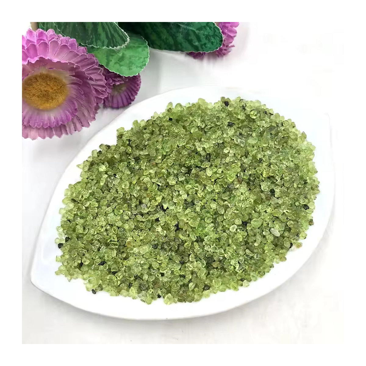 Natürliche Peridot Olivin Chips in Grün, unregelmäßige Edelstein-Chips für DIY-Zubehör und Dekoration, 50 g - Bild 5