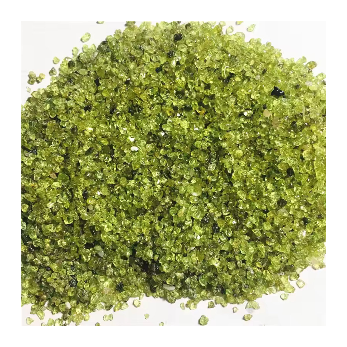Natürliche Peridot Olivin Chips in Grün, unregelmäßige Edelstein-Chips für DIY-Zubehör und Dekoration, 50 g - Bild 6