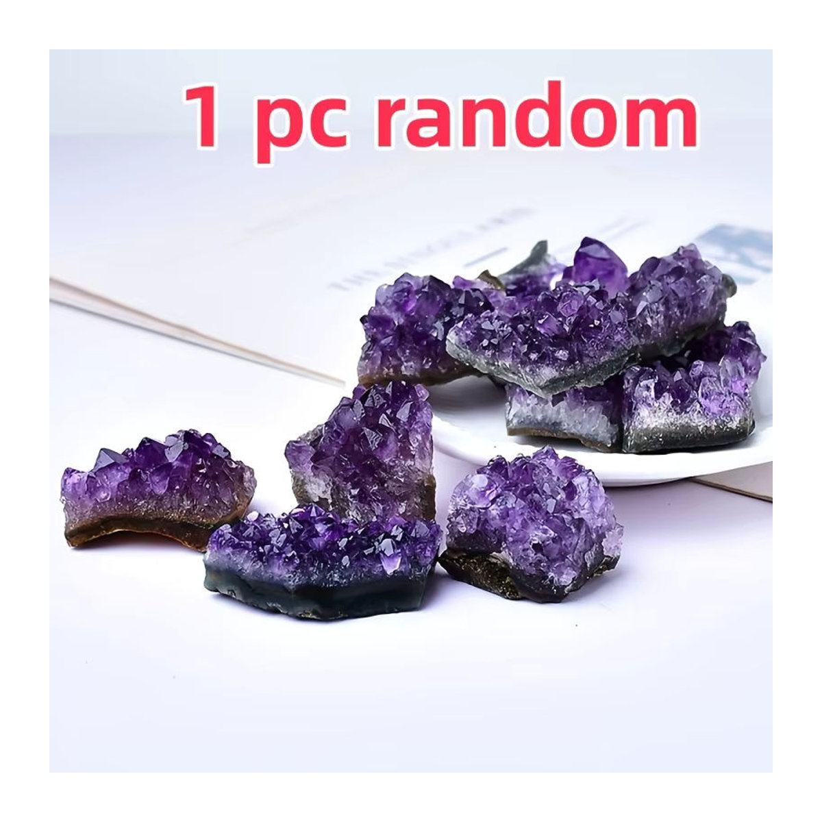 Natürlicher Amethyst-Cluster Kristallstein in Lila von CrystalHola als Bohemian Dekoration - Bild 3