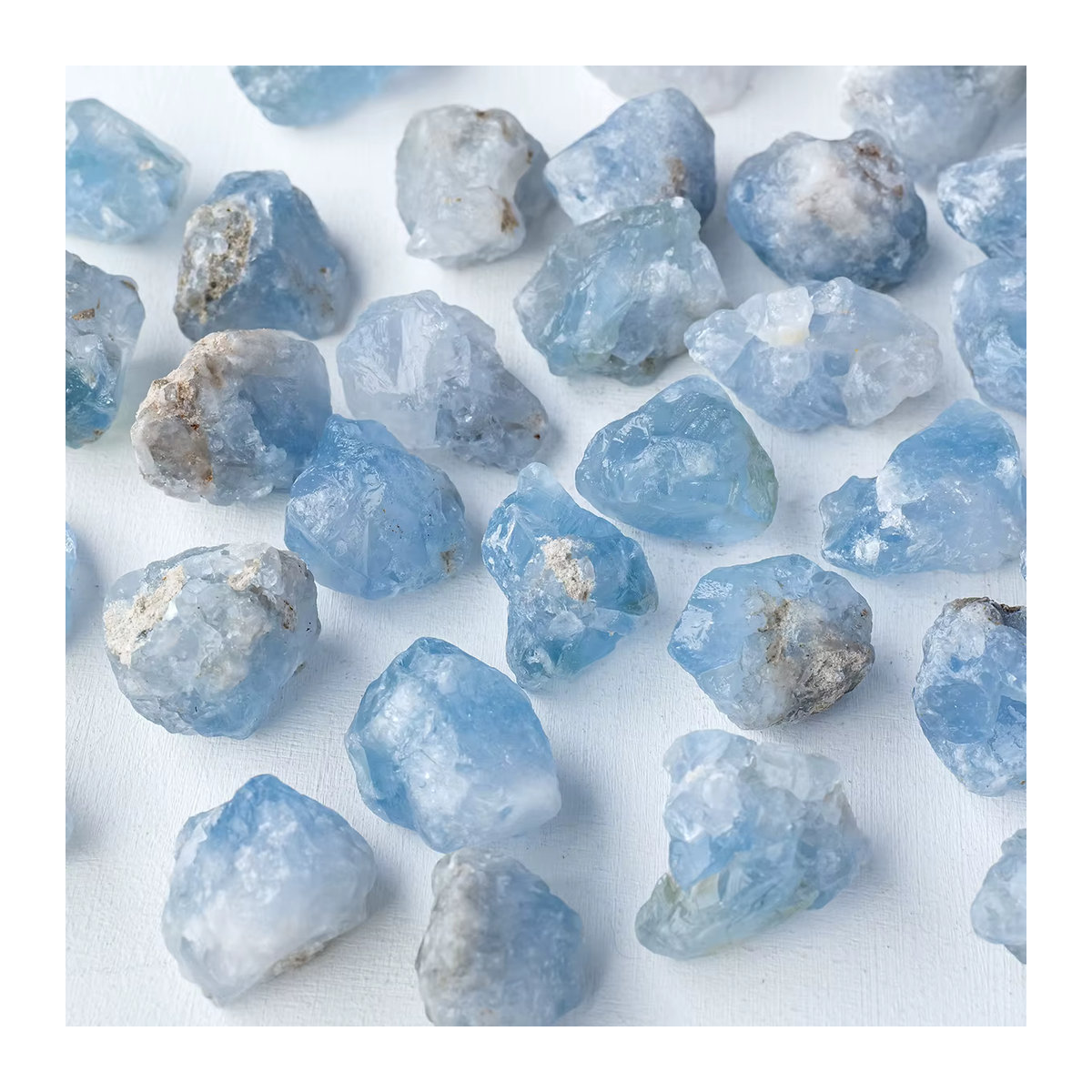 Natürlicher Celestin-Rohstein in Blau als Dekoration und für die Aromatherapie - Bild 5