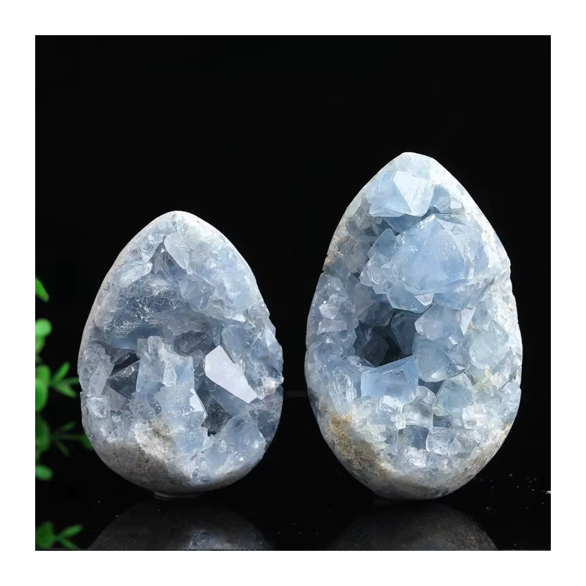 Natürlicher Celestine-Kristallcluster in Blau als unregelmäßige Mineralprobe für deine Dekoration und Meditation - Bild 7