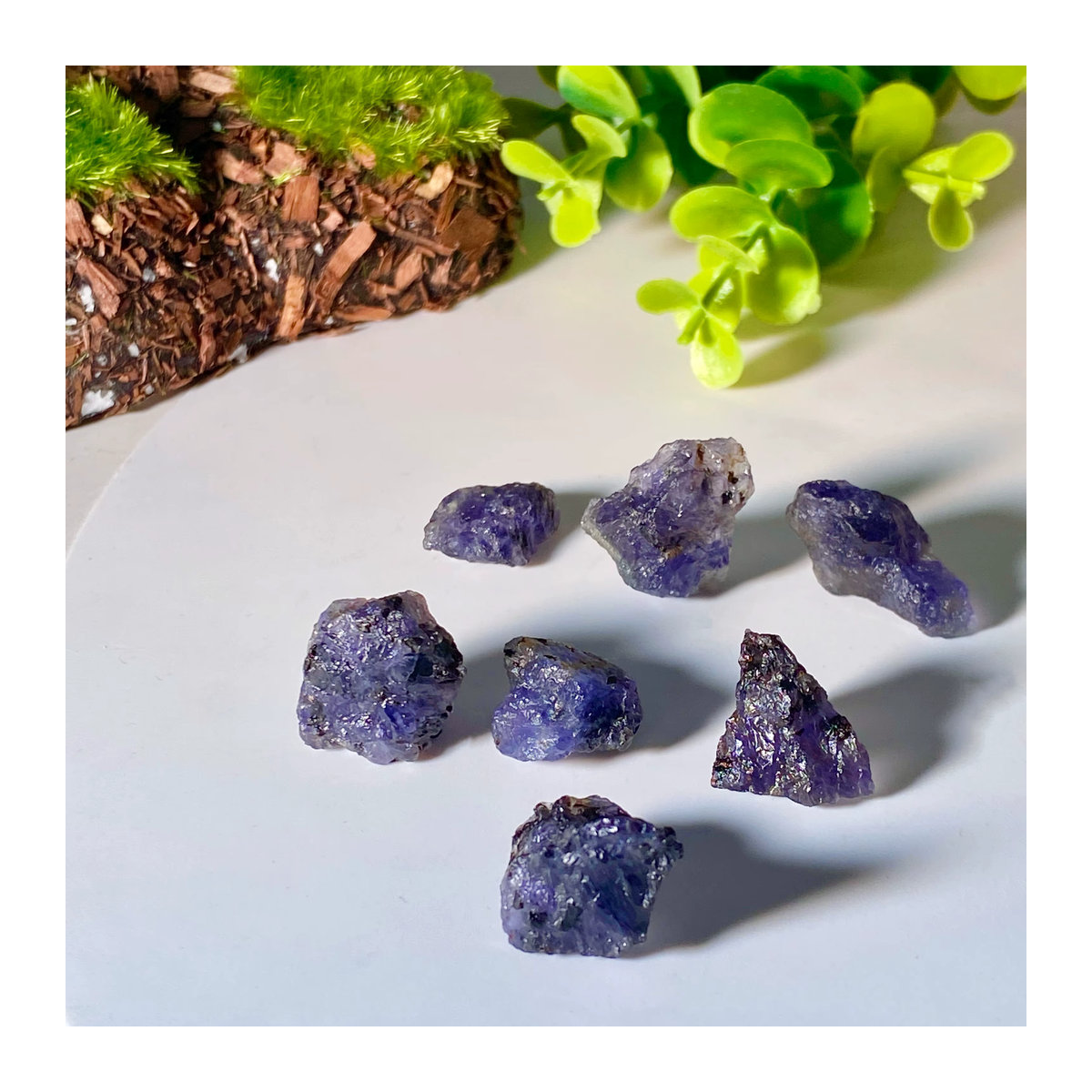 Natürlicher Iolith-Rohstein als Dekoration in Blau und Lila, 50 g - Bild 5