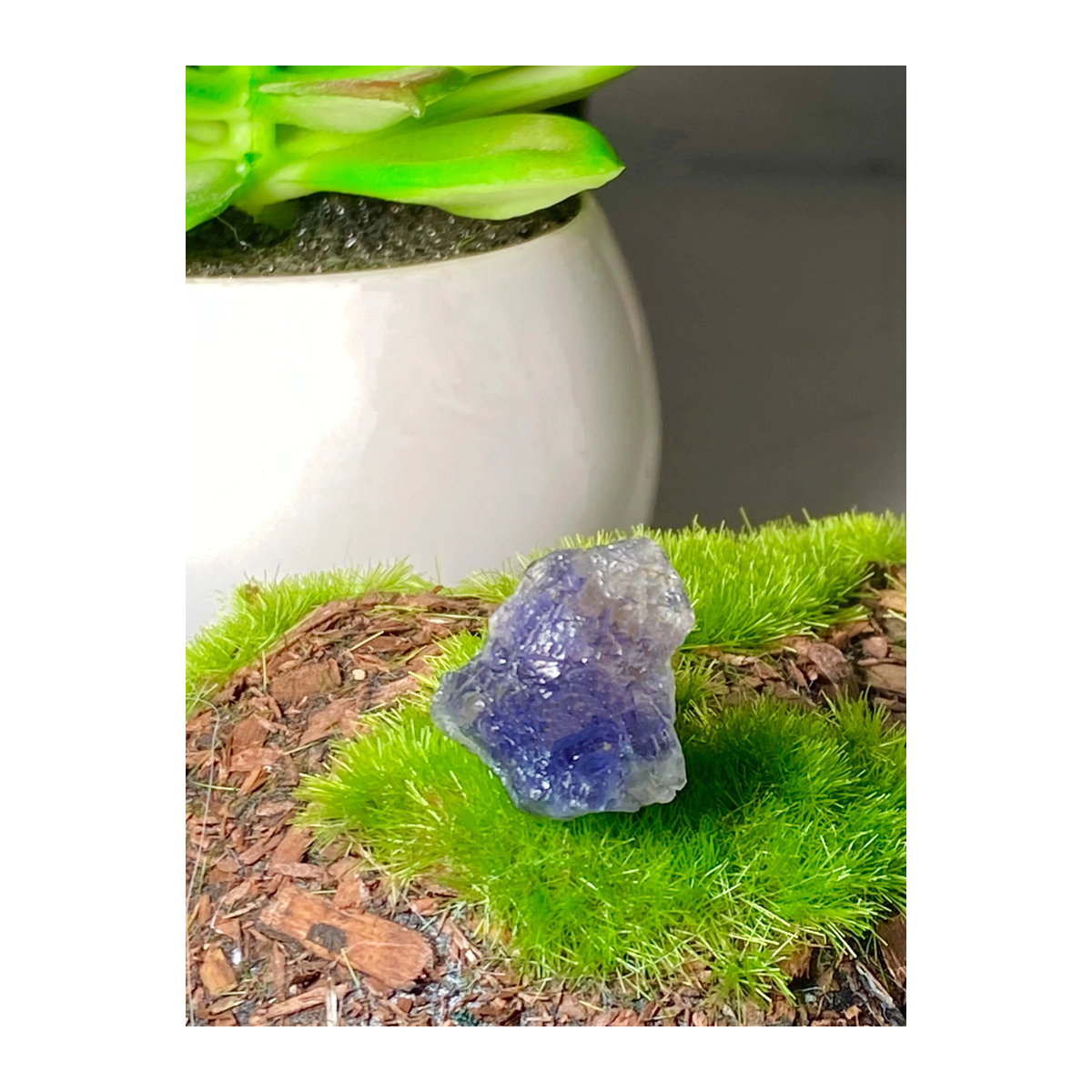 Natürlicher Iolith-Rohstein als Dekoration in Blau und Lila, 50 g - Bild 6