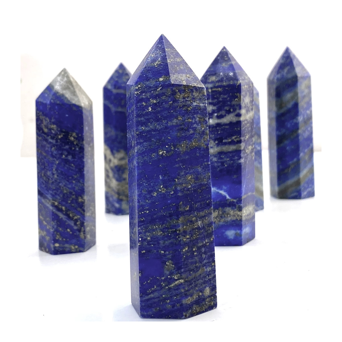 Natürlicher Lapislazuli Kristall als dekorativer Rohstein in Blau - Bild 5