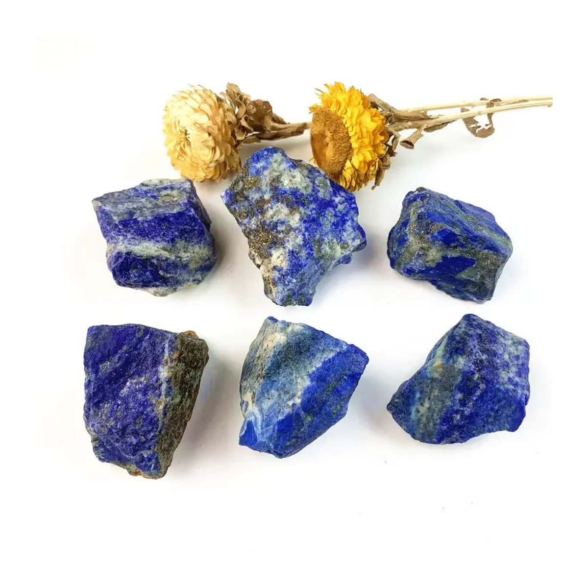 Natürlicher Lapislazuli-Kristall von STONE BROTHERS in Blau, roher Edelstein als dekorativer Stein für Aquarien, Blumentöpfe und Dekorationen - Bild 5