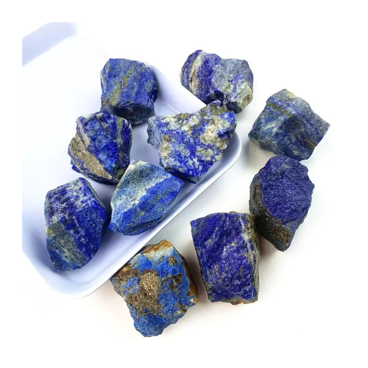 Natürlicher Lapislazuli-Kristall von STONE BROTHERS in Blau, roher Edelstein als dekorativer Stein für Aquarien, Blumentöpfe und Dekorationen - Bild 6