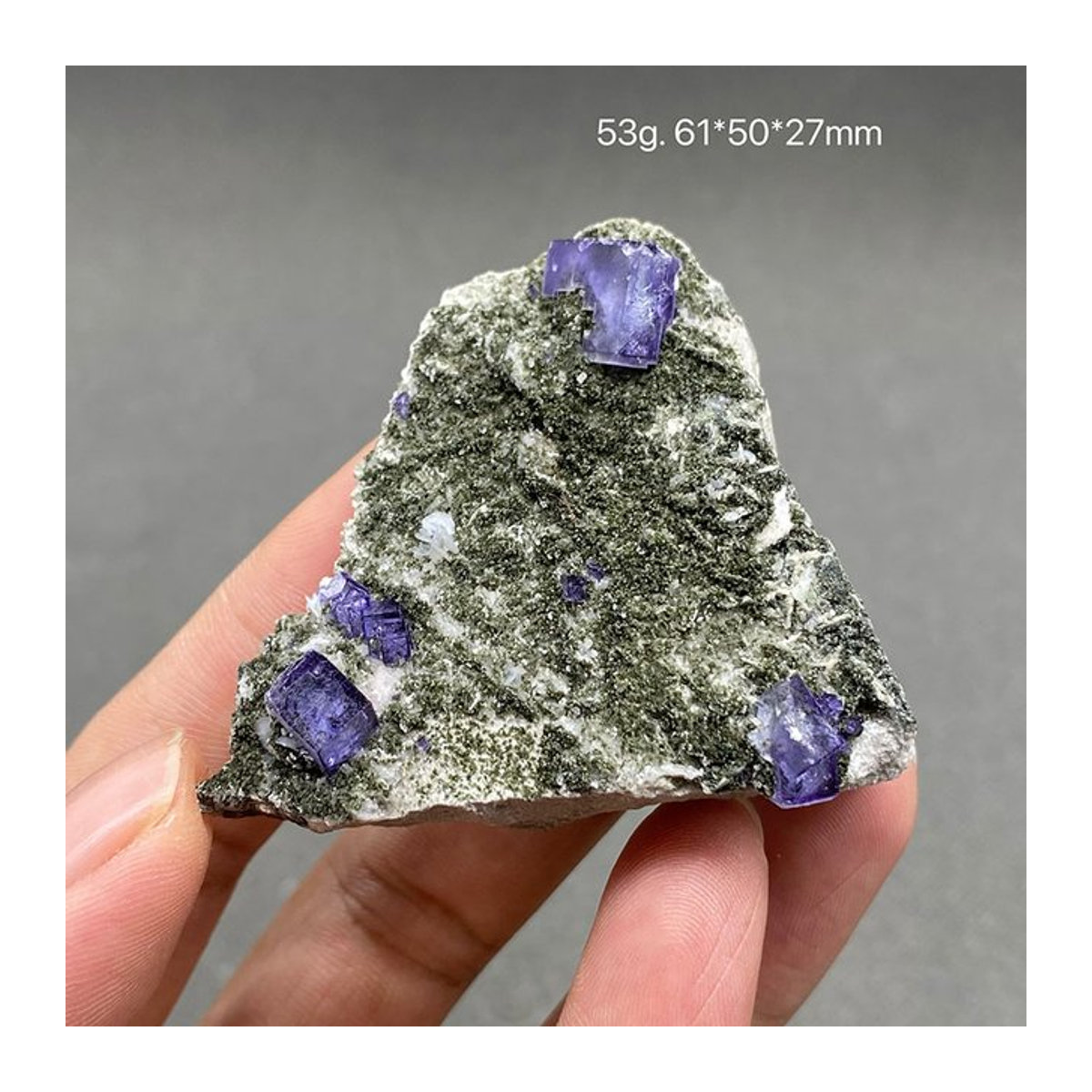 Natürlicher Leigangxian-Fluorit-Rohstein von TEGSTGKW in Blau und Lila als Mineralprobe - Bild 1