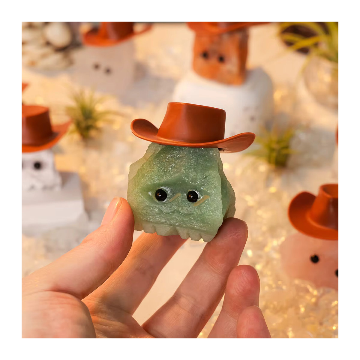 Natürlicher Sunstone Kristall Igel als dekoratives Stein-Ornament für deinen Schreibtisch in Mehrfarbig - Bild 5