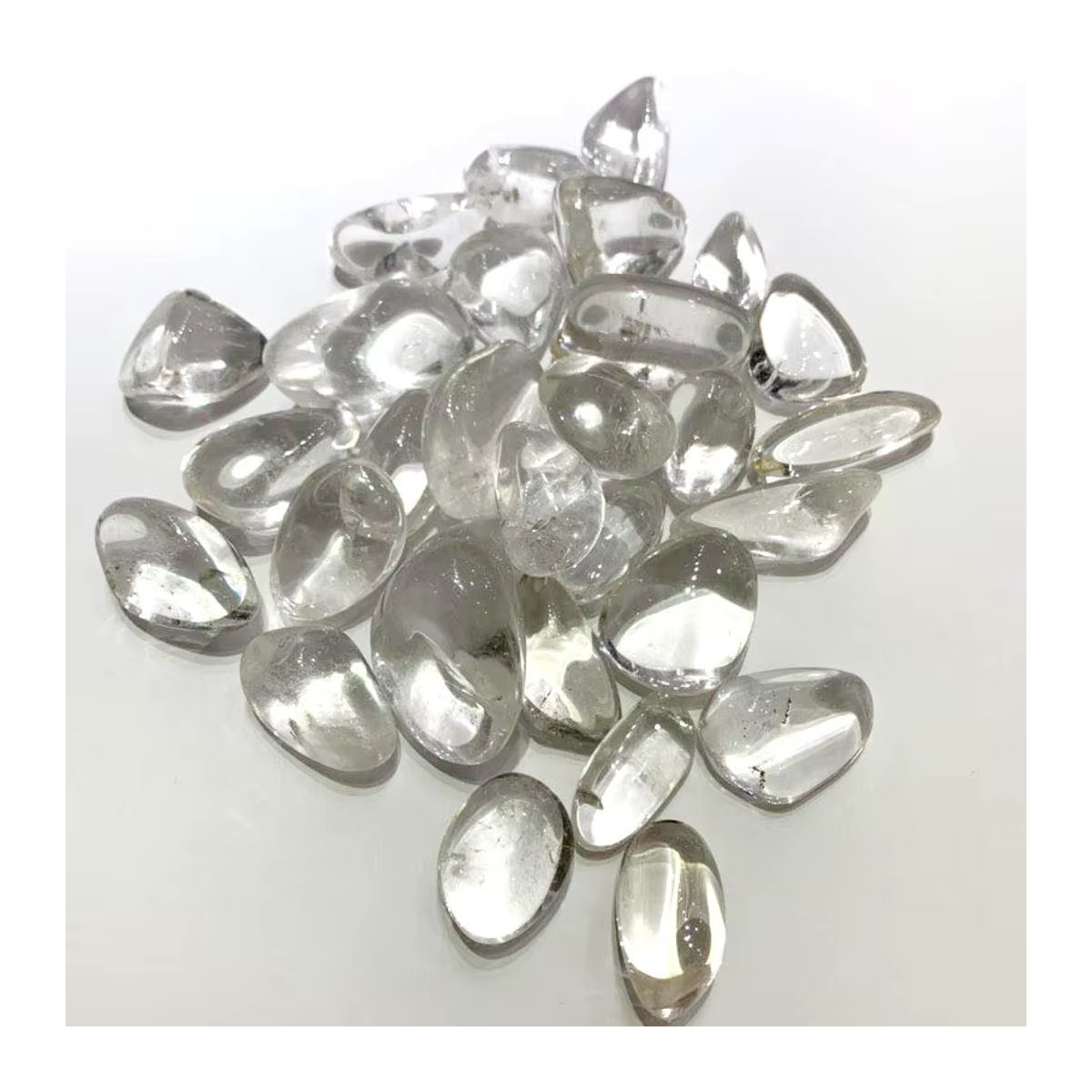 Natürlicher weißer Kristallkies von Stone Brothers, transparente Bergchips aus Quarzkristall, 100 g, Korngröße 15–35 mm - Bild 2