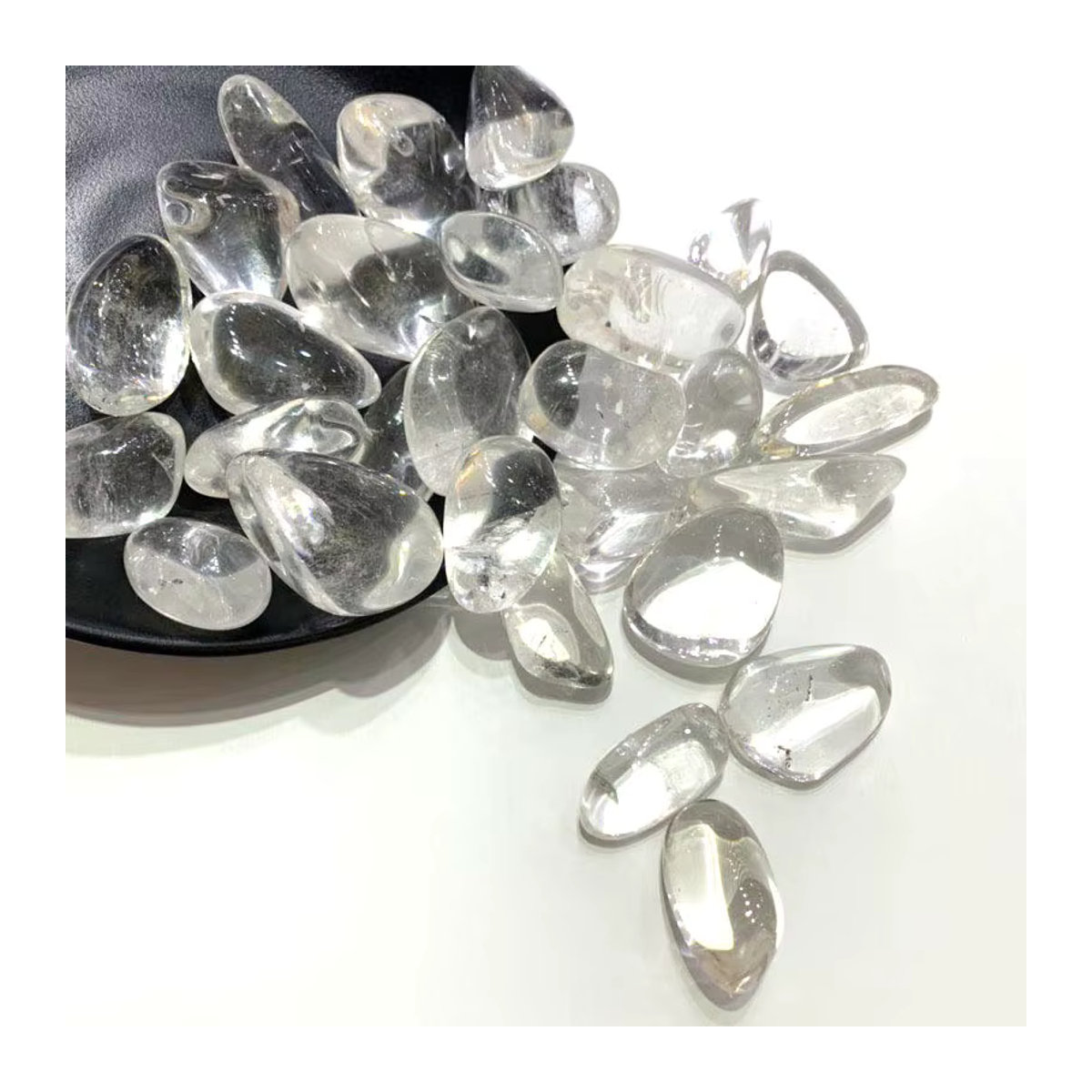 Natürlicher weißer Kristallkies von Stone Brothers, transparente Bergchips aus Quarzkristall, 100 g, Korngröße 15–35 mm - Bild 3