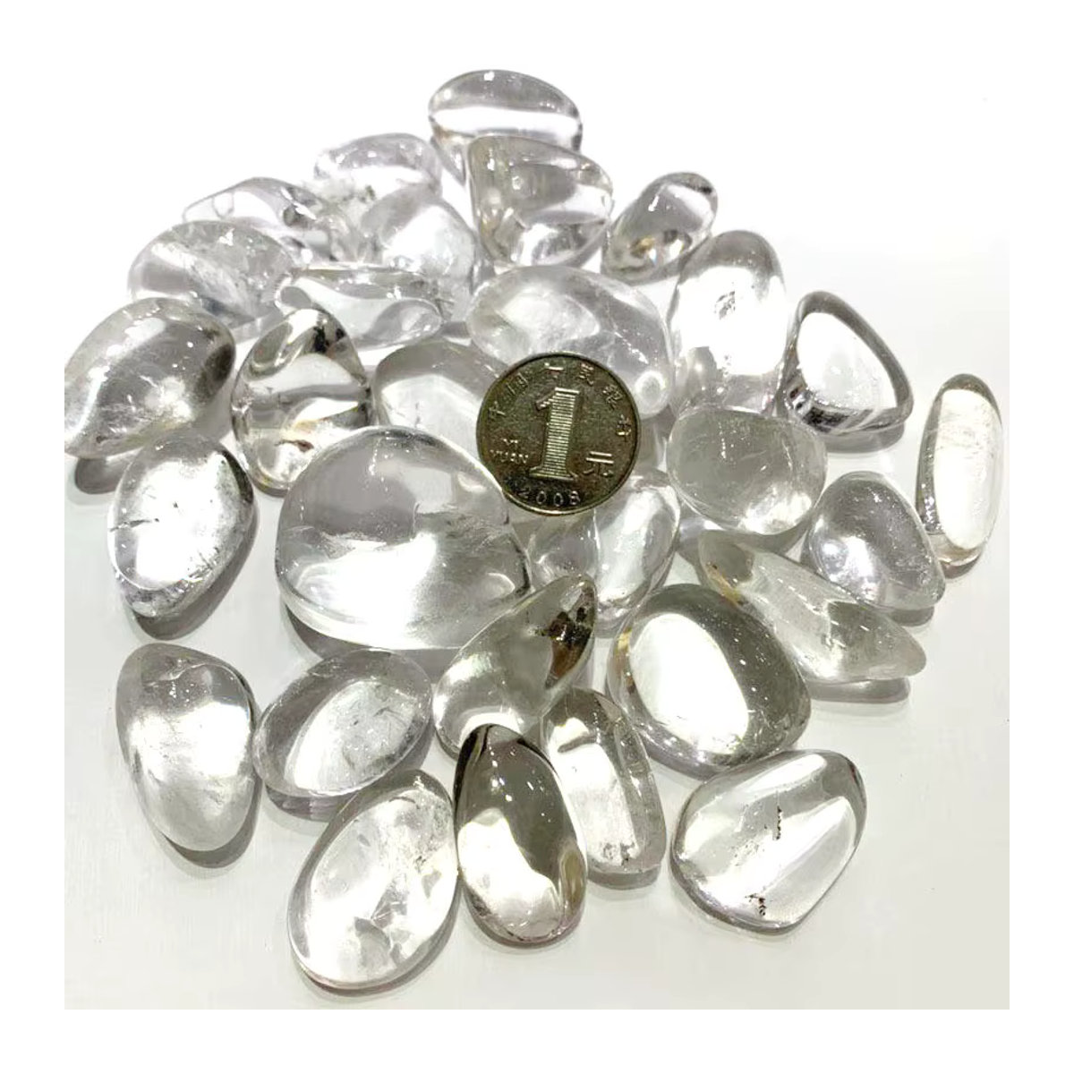 Natürlicher weißer Kristallkies von Stone Brothers, transparente Bergchips aus Quarzkristall, 100 g, Korngröße 15–35 mm - Bild 4