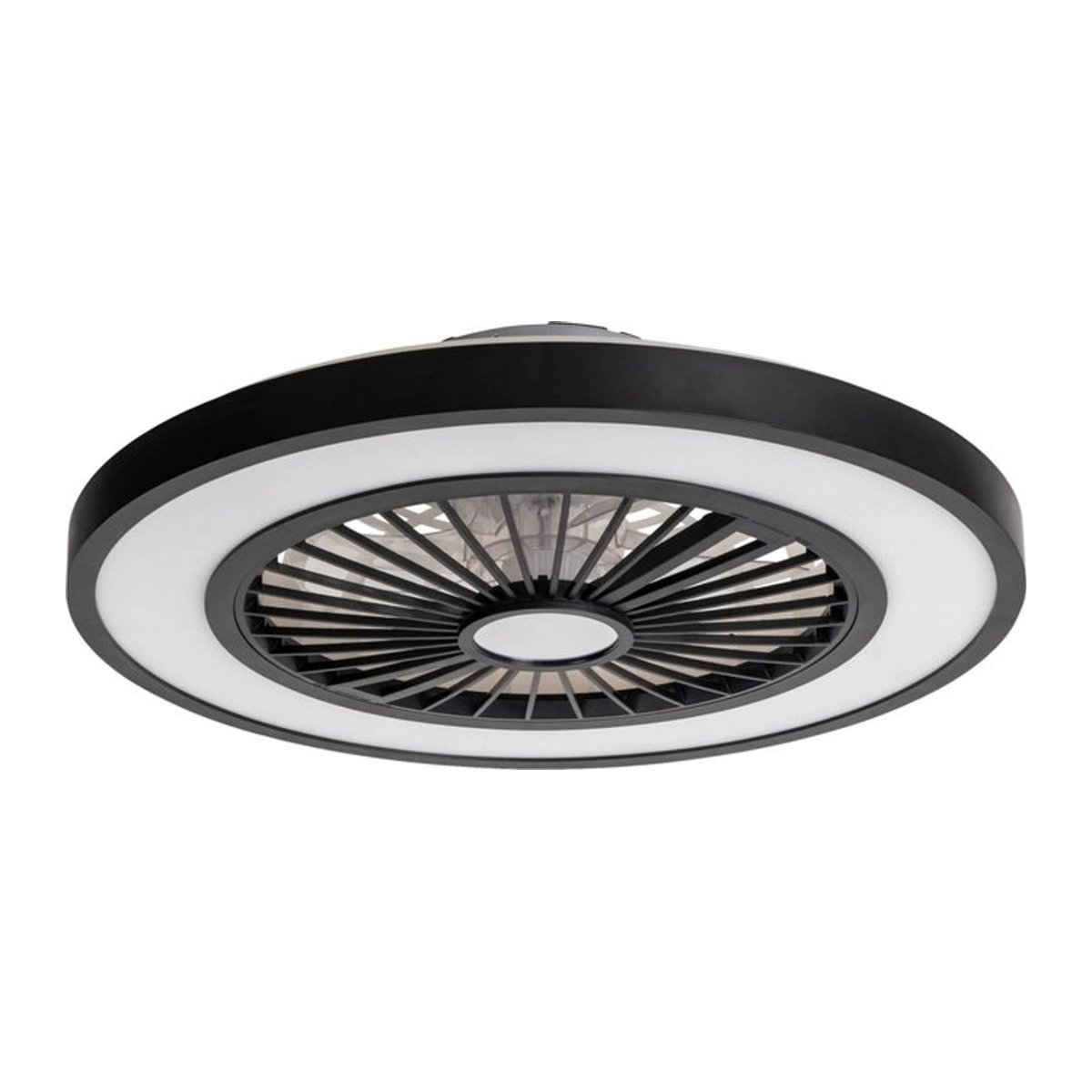 Näve LED Deckenleuchte ARIOSO in Schwarz aus Metall und Kunststoff mit Ventilator B/T/H: 54 x 54 x 16 cm - Bild 1