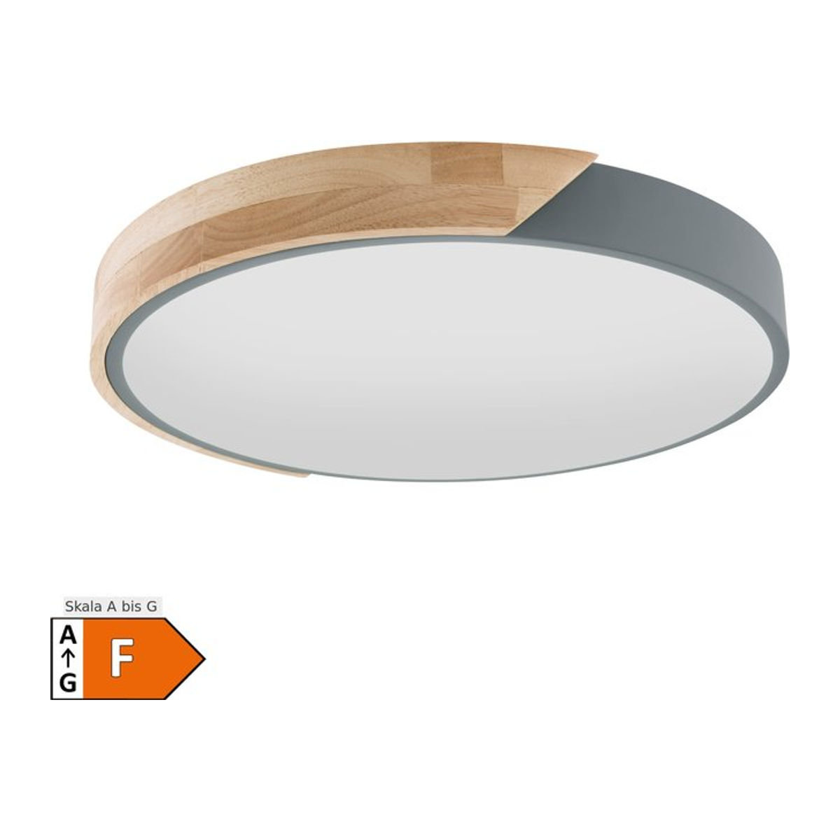 Näve LED Deckenleuchte BORNEO in Natur im skandinavischen Design, Warmweiß, Durchmesser: 31 cm - Bild 1