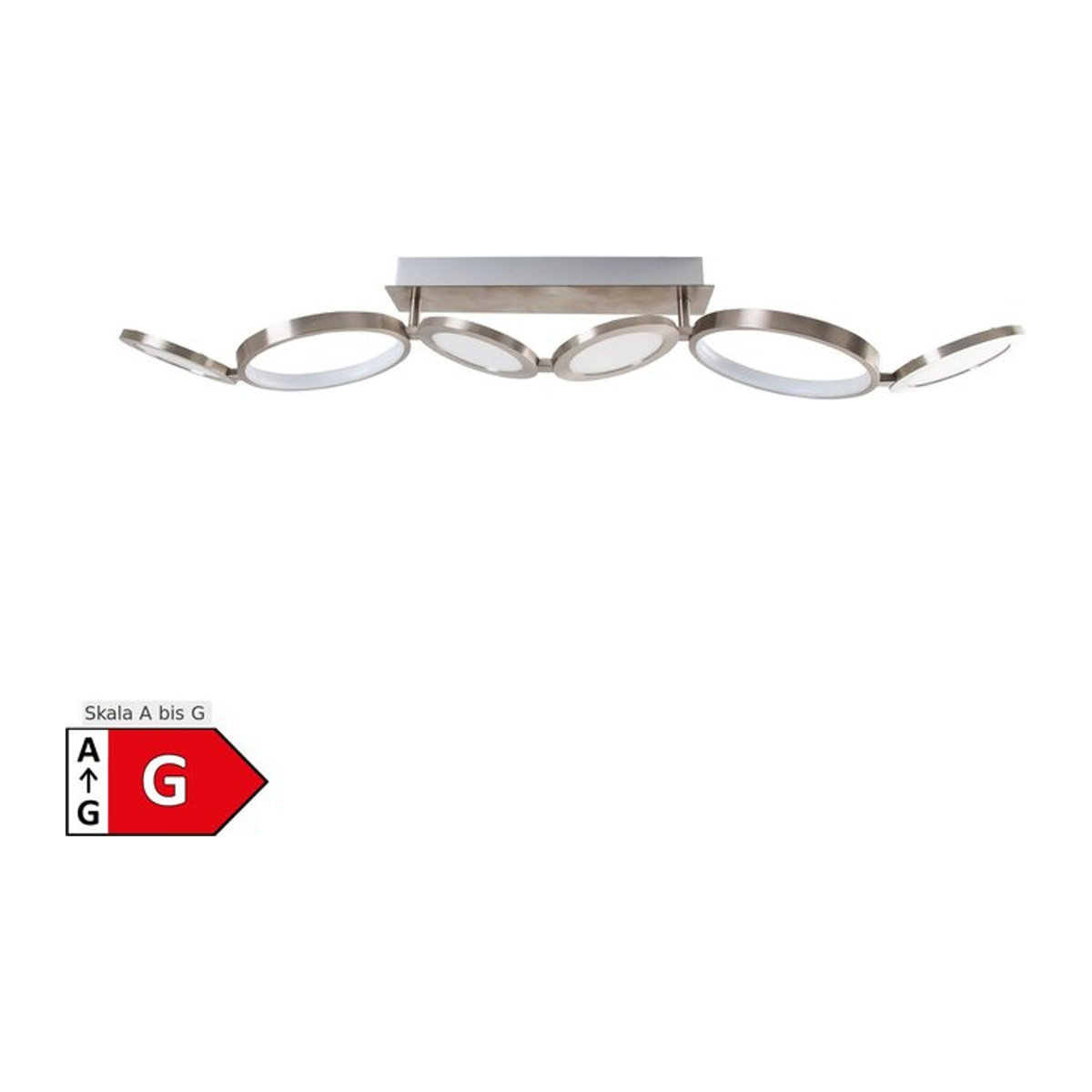 Näve LED Deckenleuchte Stelari in Silber aus Metall und Kunststoff, B/H/L: 19 x 120 x 100 cm - Bild 1