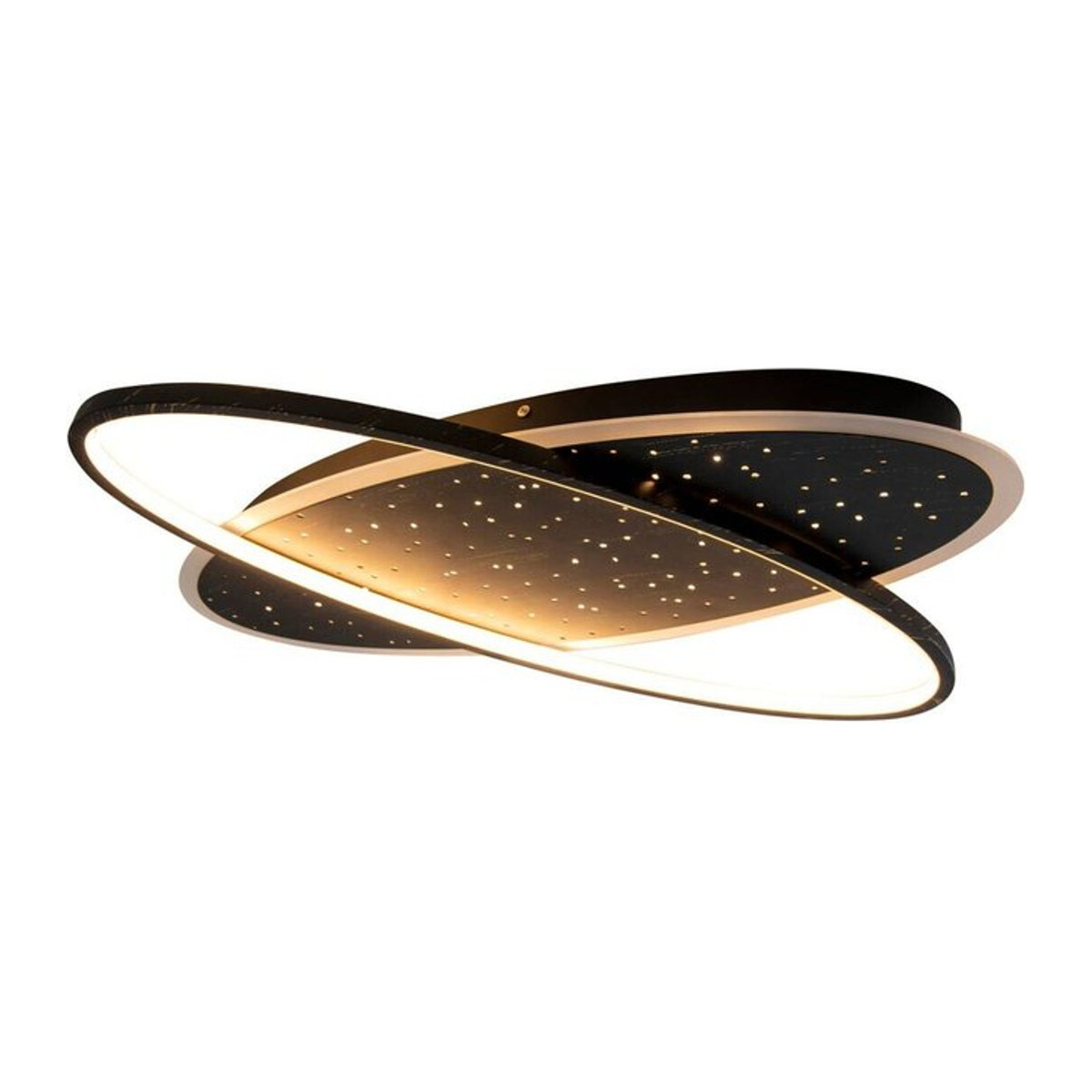 Näve LED Deckenleuchte STELARIS Modern Schwarz Metall Kunststoff B/T/H: 60 x 44 x 6,5 cm - Bild 1