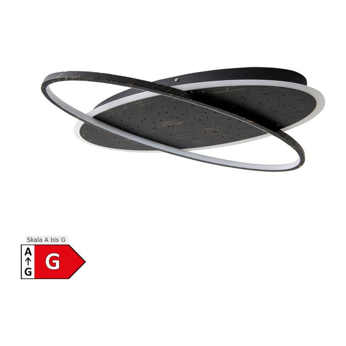 Näve LED Deckenleuchte STELARIS Modern Schwarz Metall Kunststoff B/T/H: 60 x 44 x 6,5 cm - Bild 6
